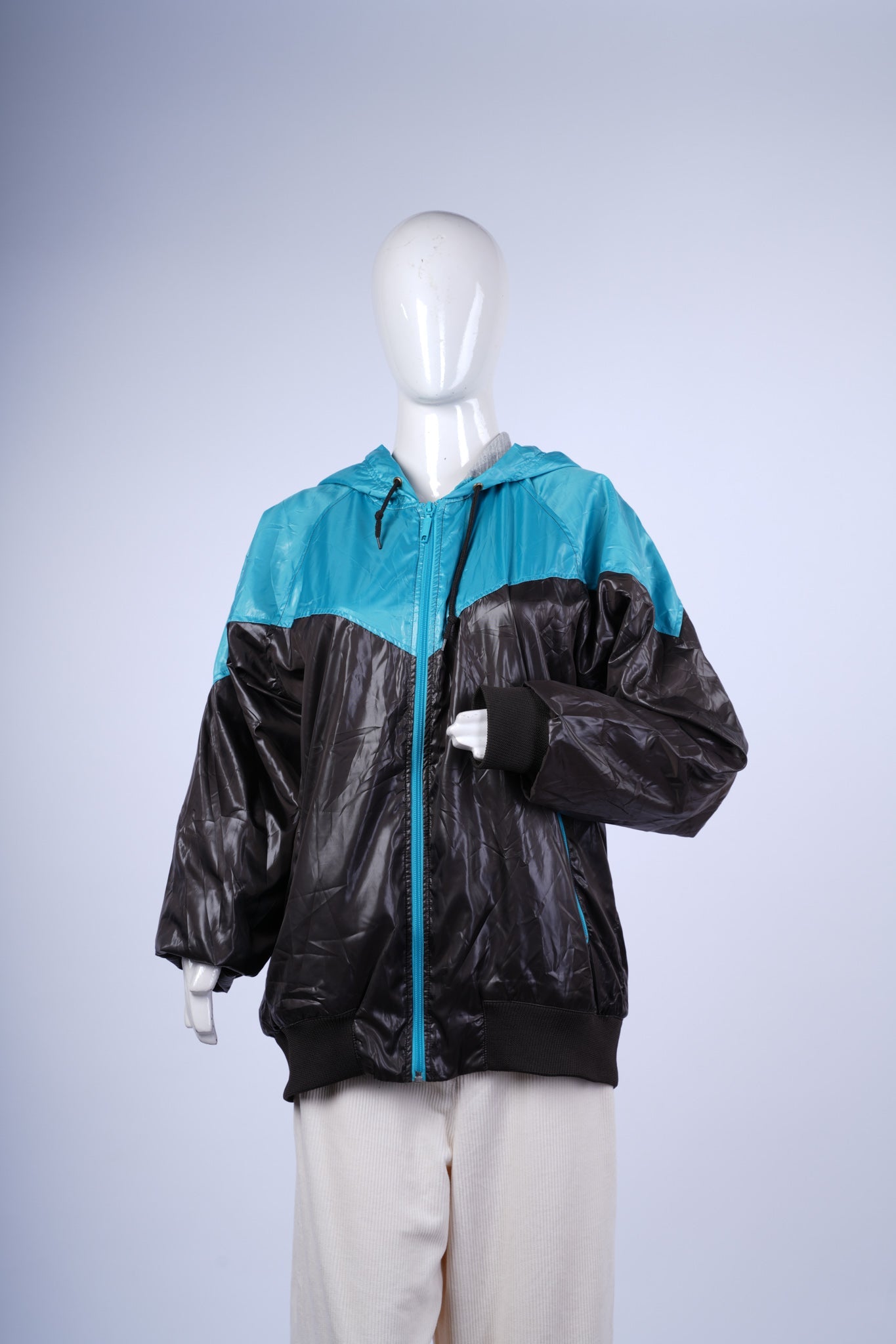 MUJI - Turquoise Zipper Puffer Jacket