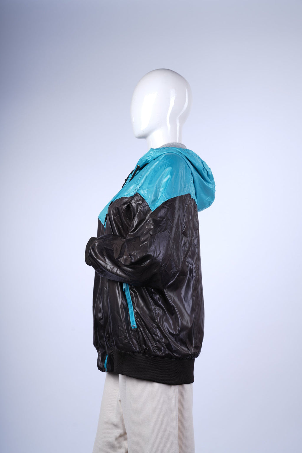 MUJI - Turquoise Zipper Puffer Jacket