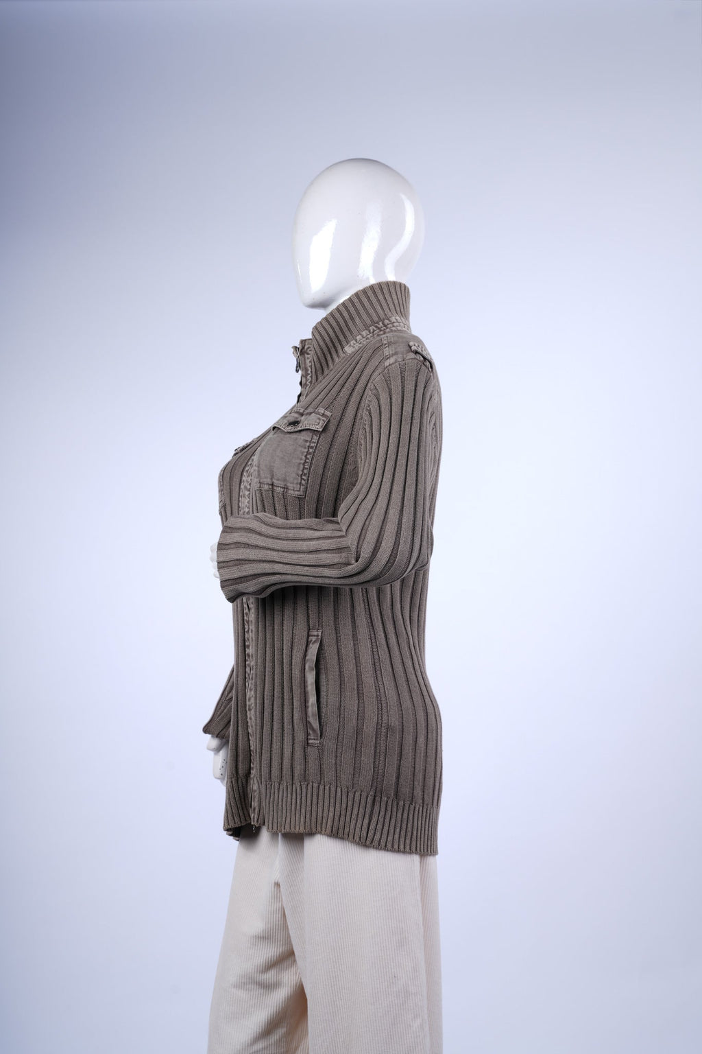 MICHEL KLEIN - Suede Ribbed Jacket