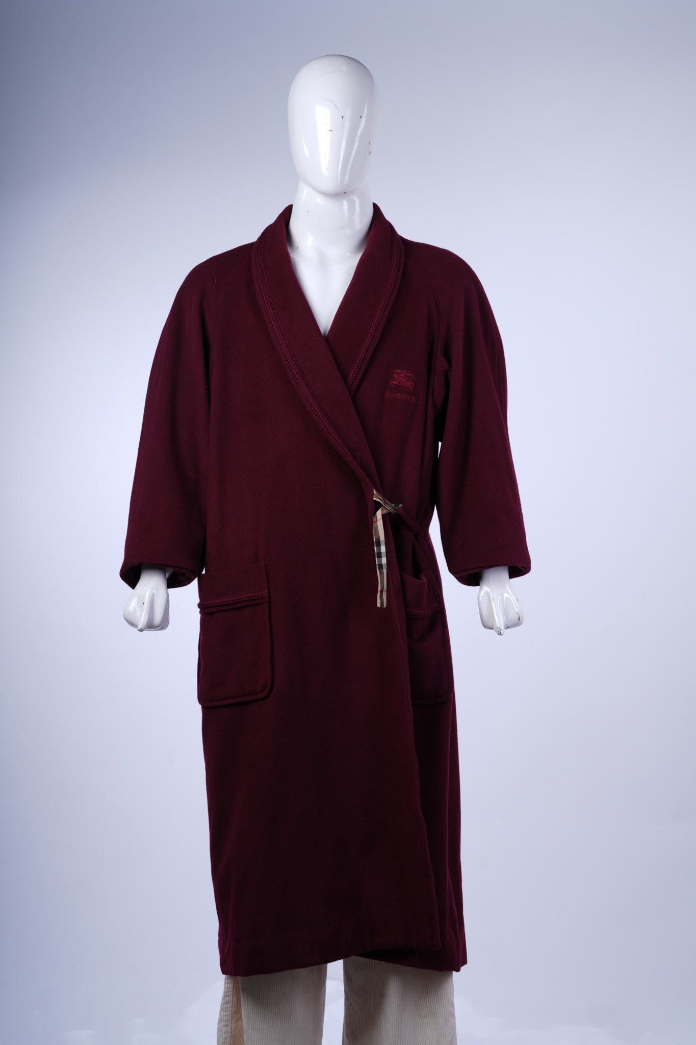 BURBERRY - Burgundy Long Coat