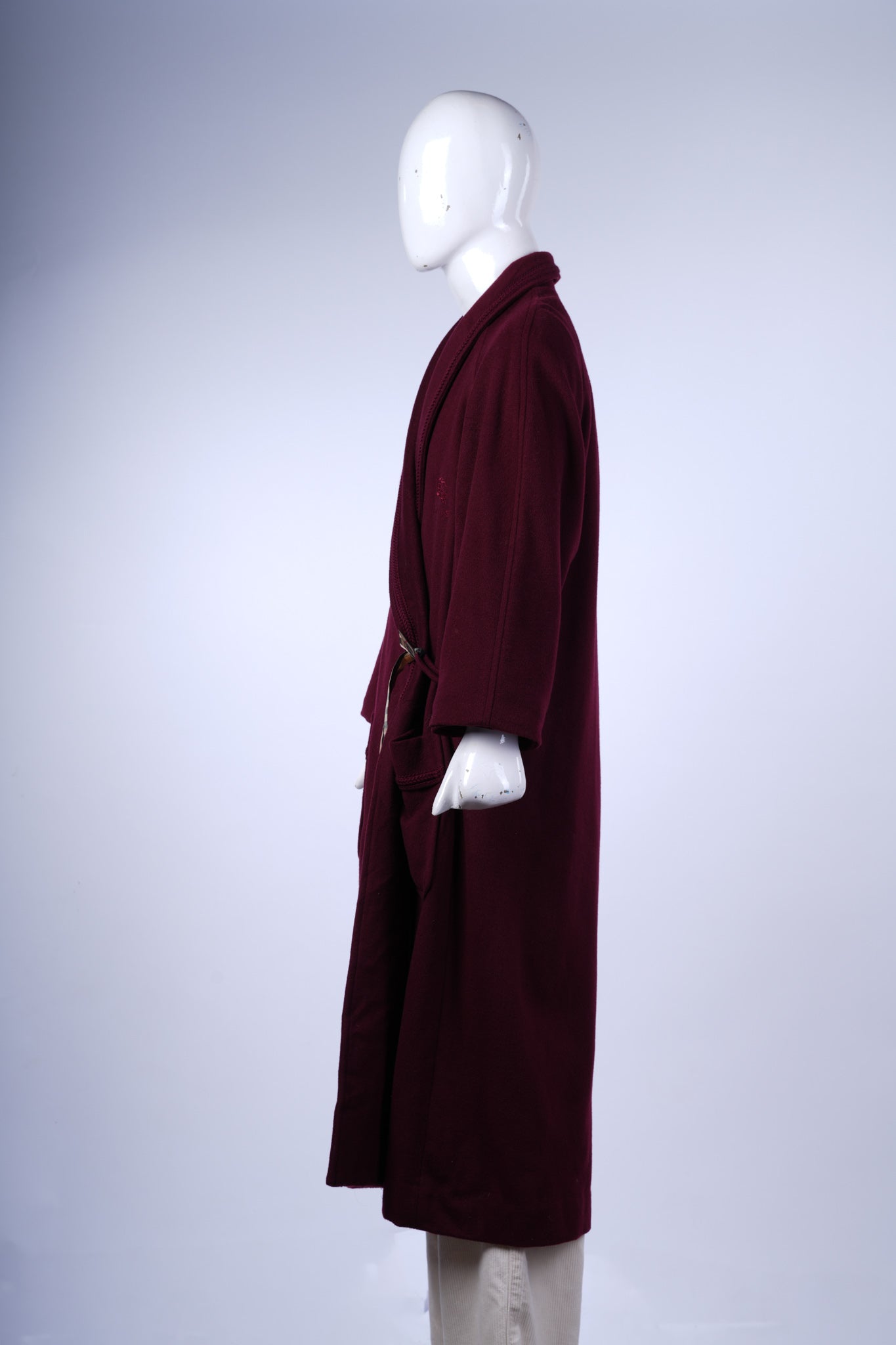 BURBERRY - Burgundy Long Coat