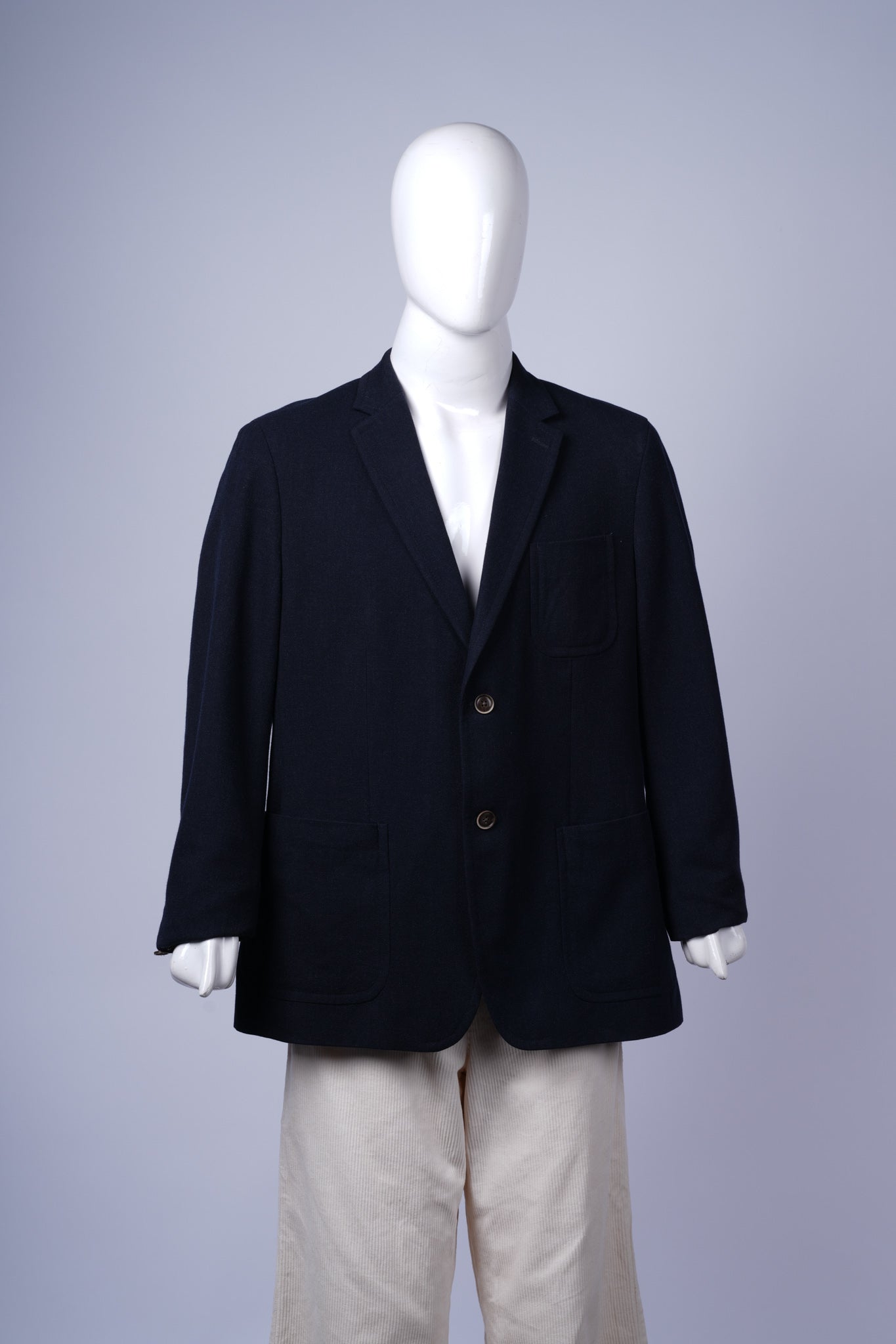 Men?s versatile dark blazer ideal for formal, semi-formal, or smart-casual wear.
