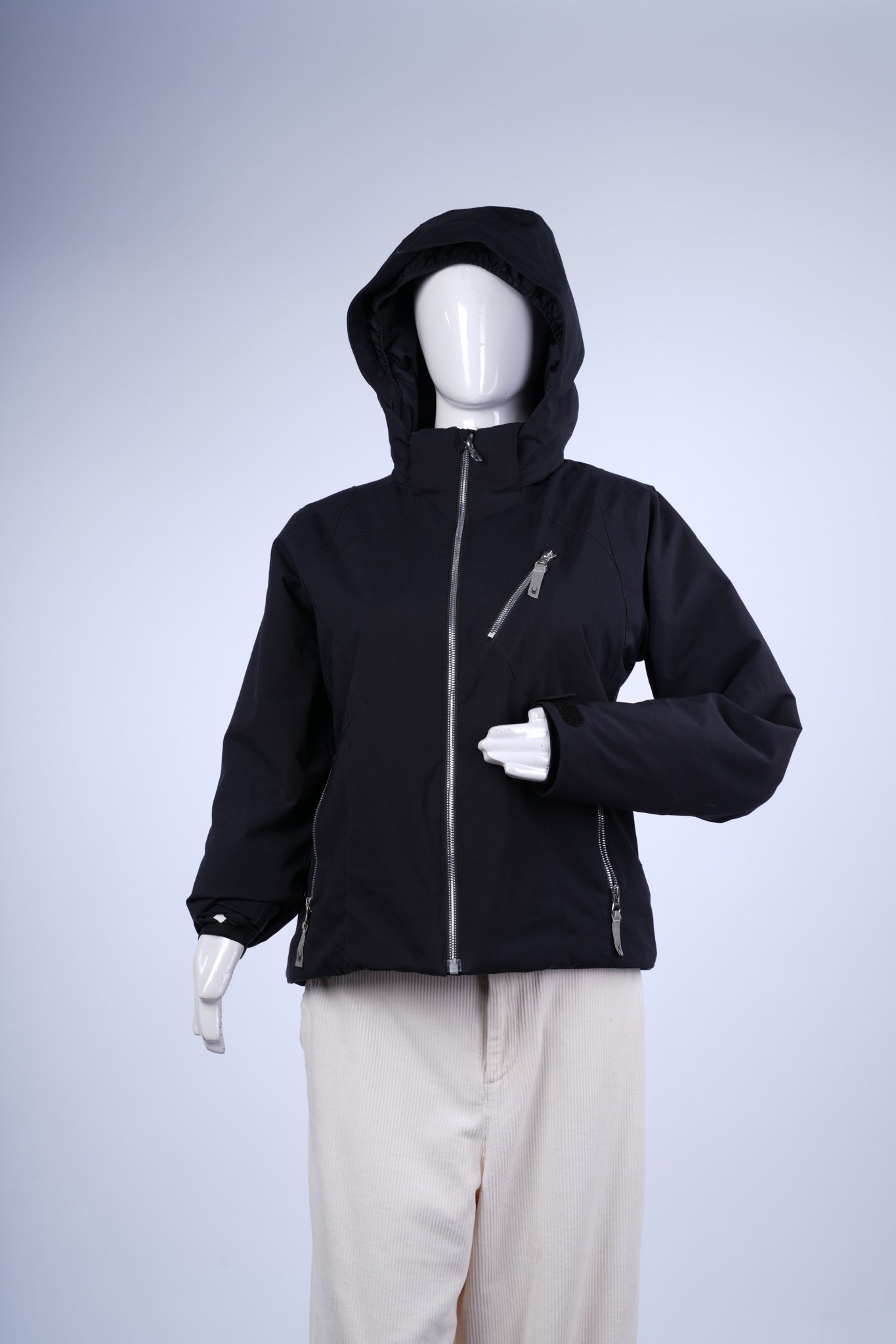 Black Zip-Up Hoodie Jacket