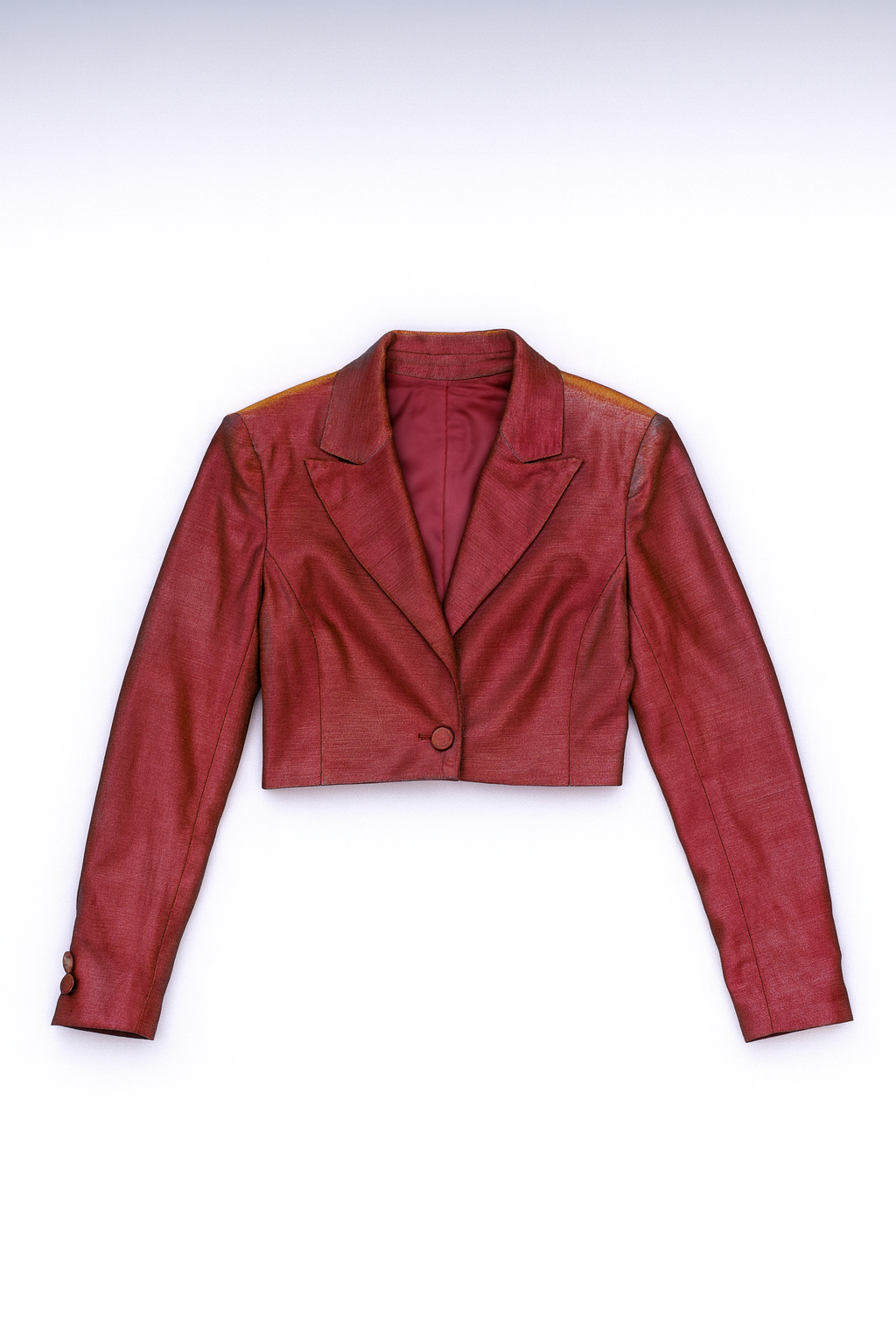 GINZA - Rose Gold Cropped Blazer with Single Button
