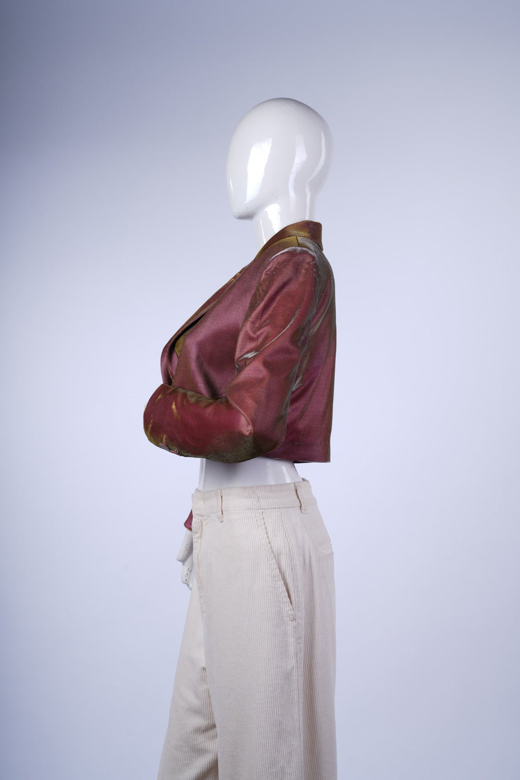 GINZA - Rose Gold Cropped Blazer with Single Button