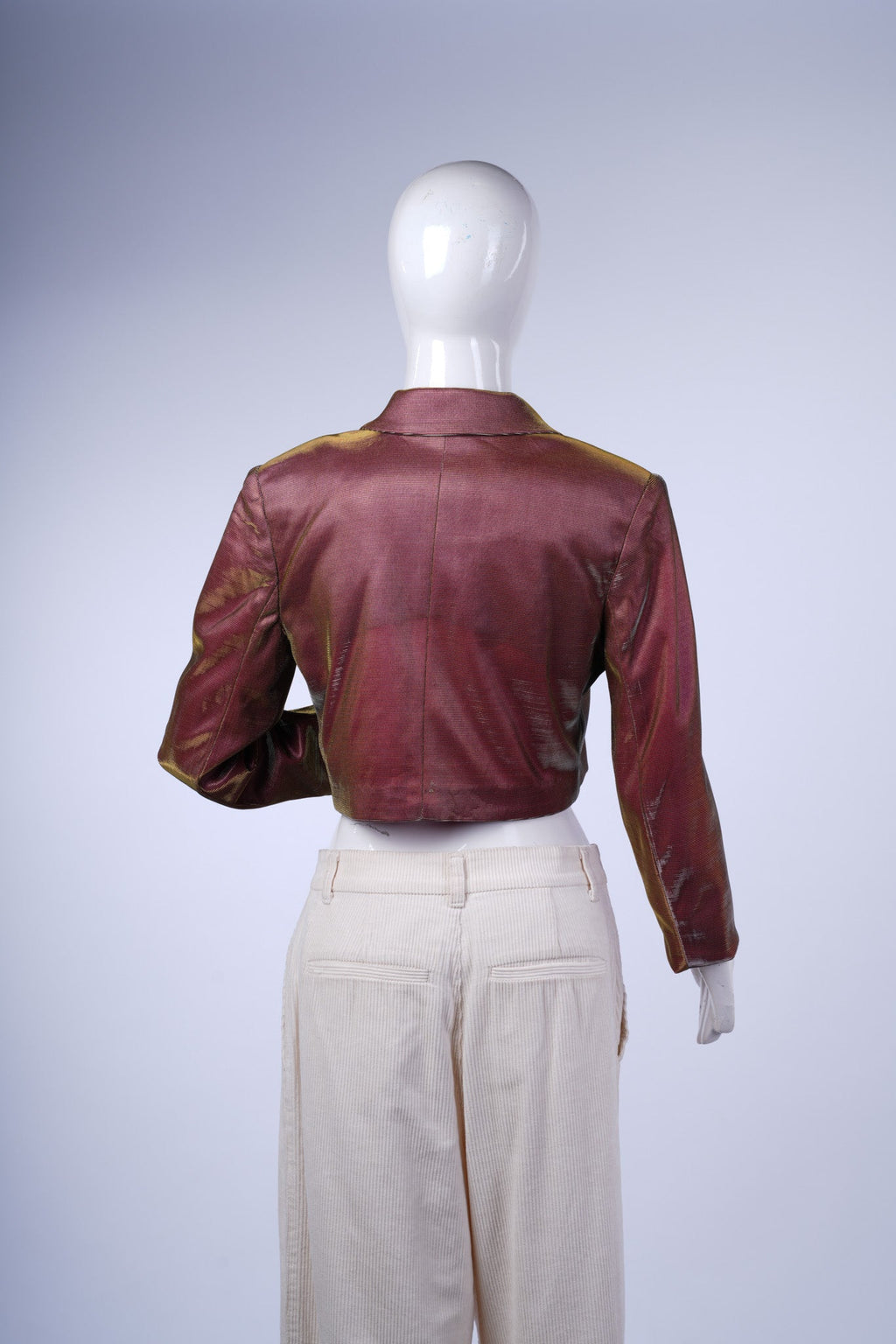 GINZA - Rose Gold Cropped Blazer with Single Button