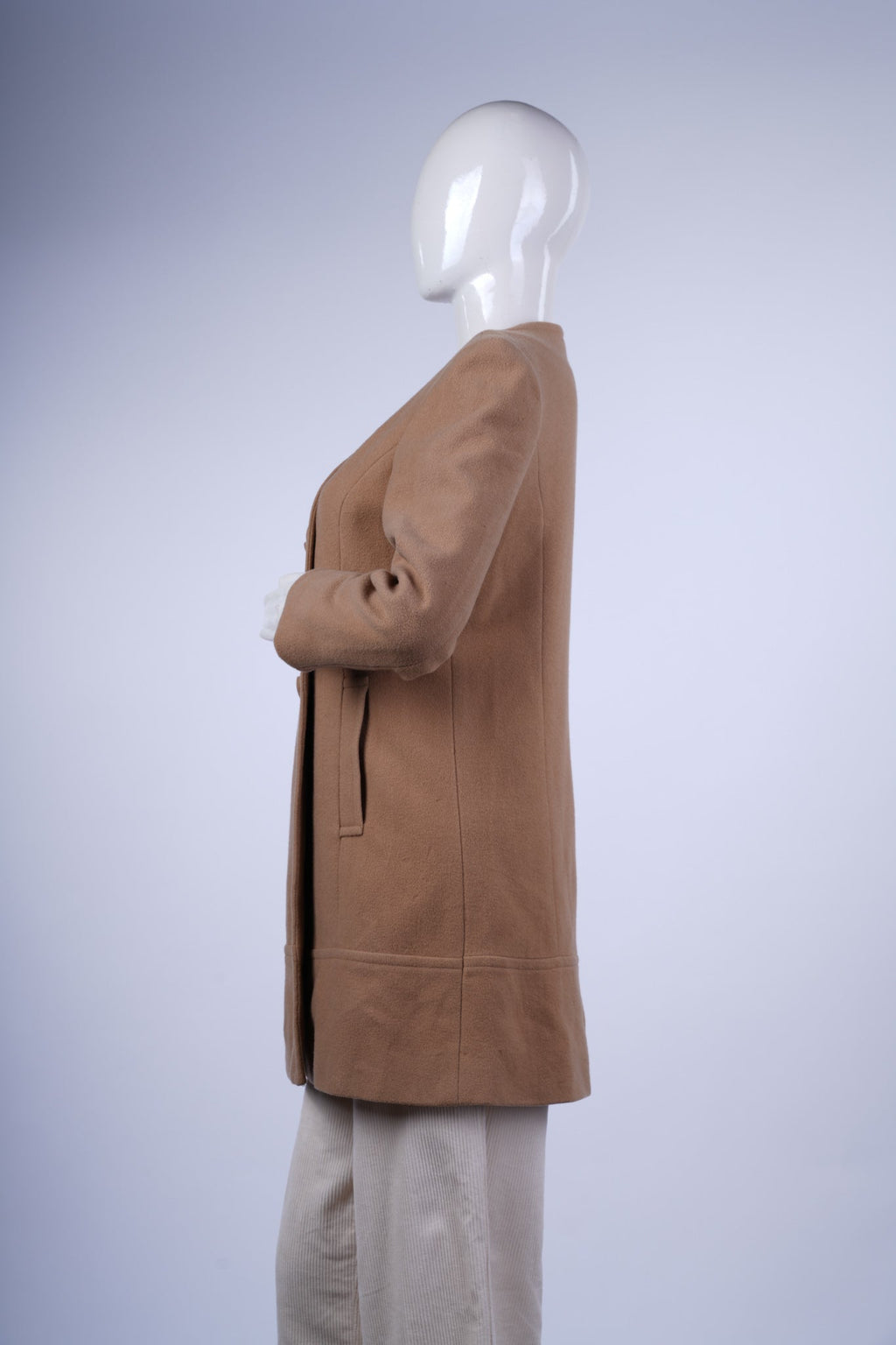 ANY SIS -Women’s Camel Double-Breasted Wool-Blend Coat