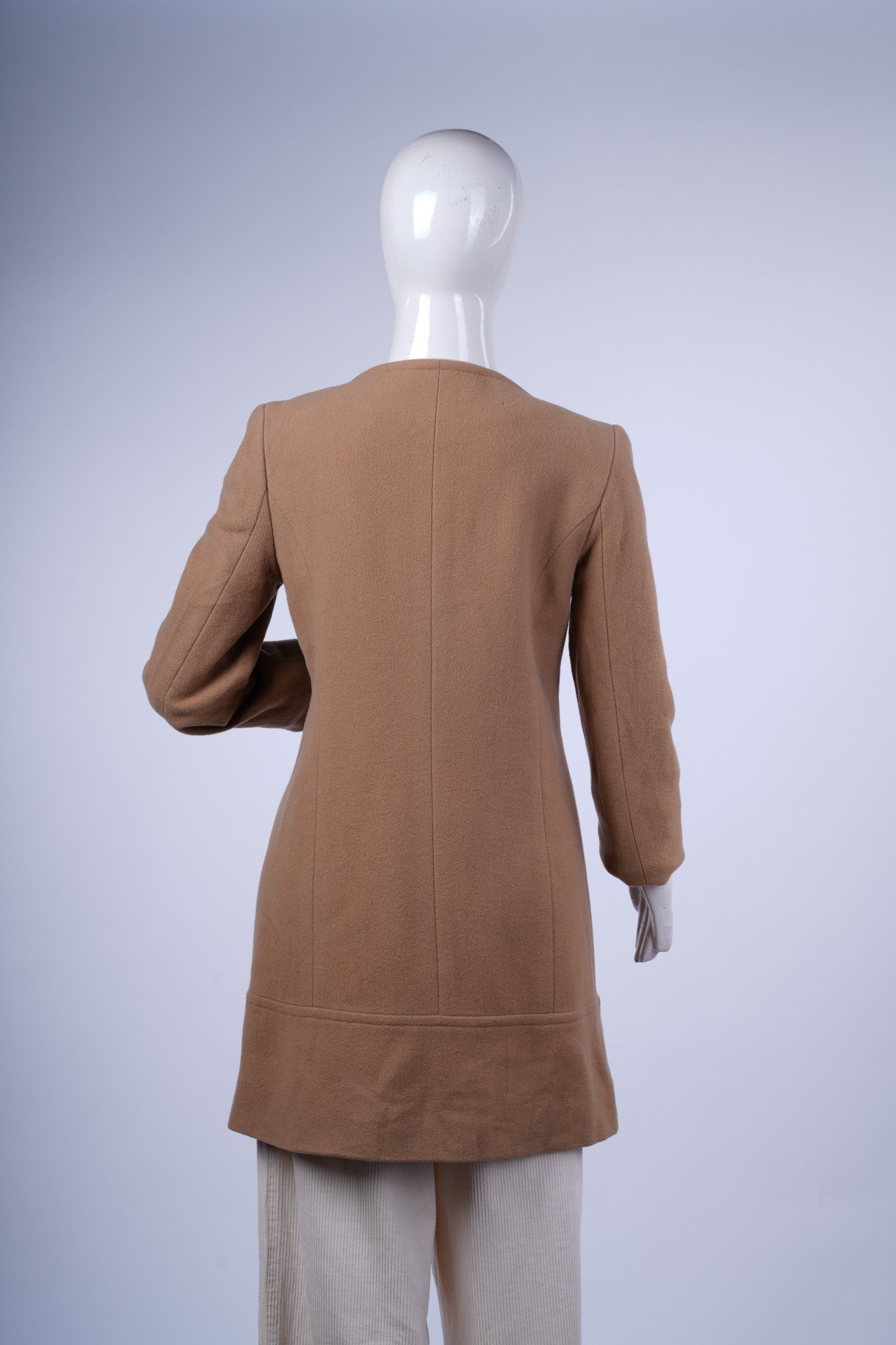 ANY SIS -Women’s Camel Double-Breasted Wool-Blend Coat