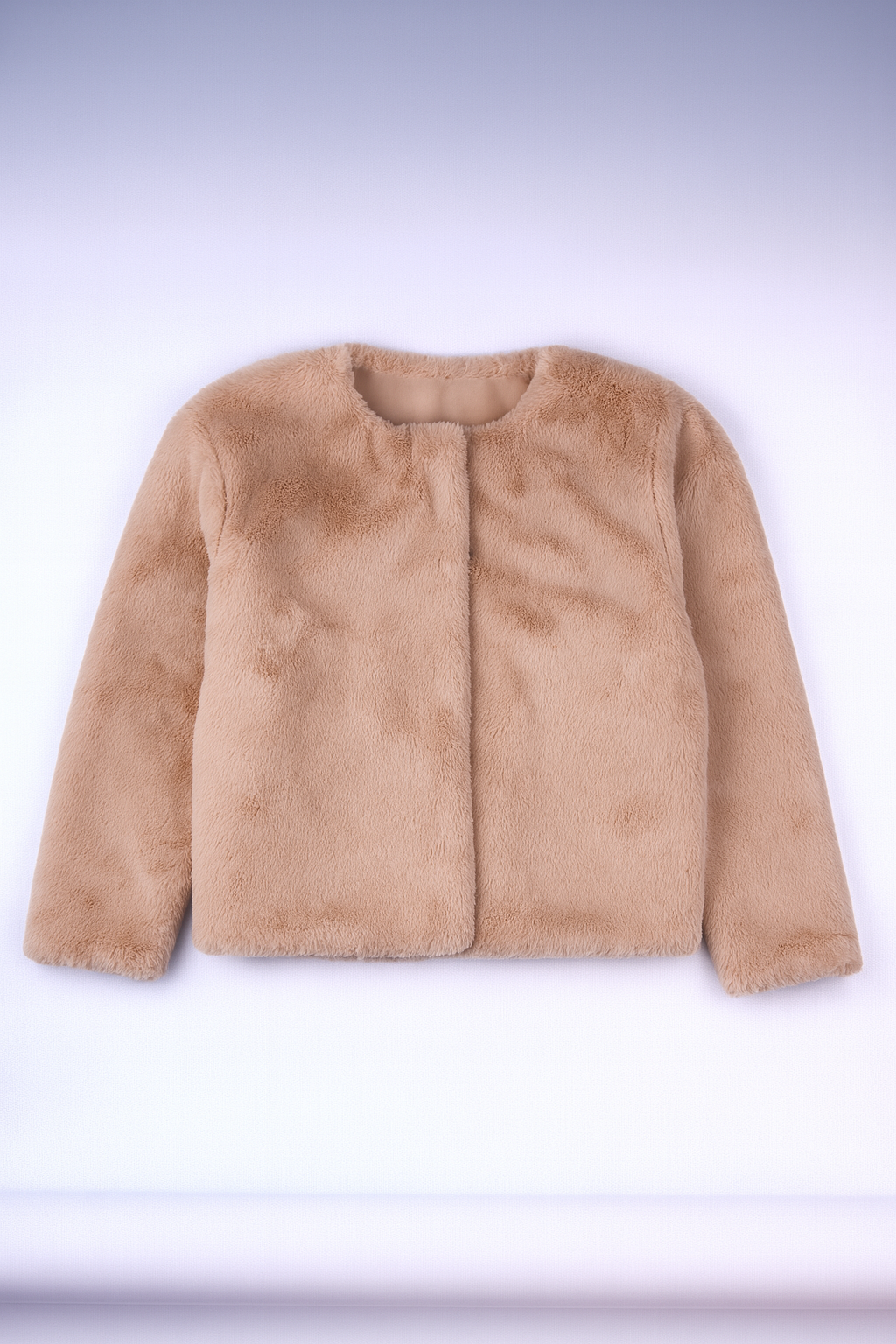 RAY CASSIN - Light Brown Faux Fur Jacket