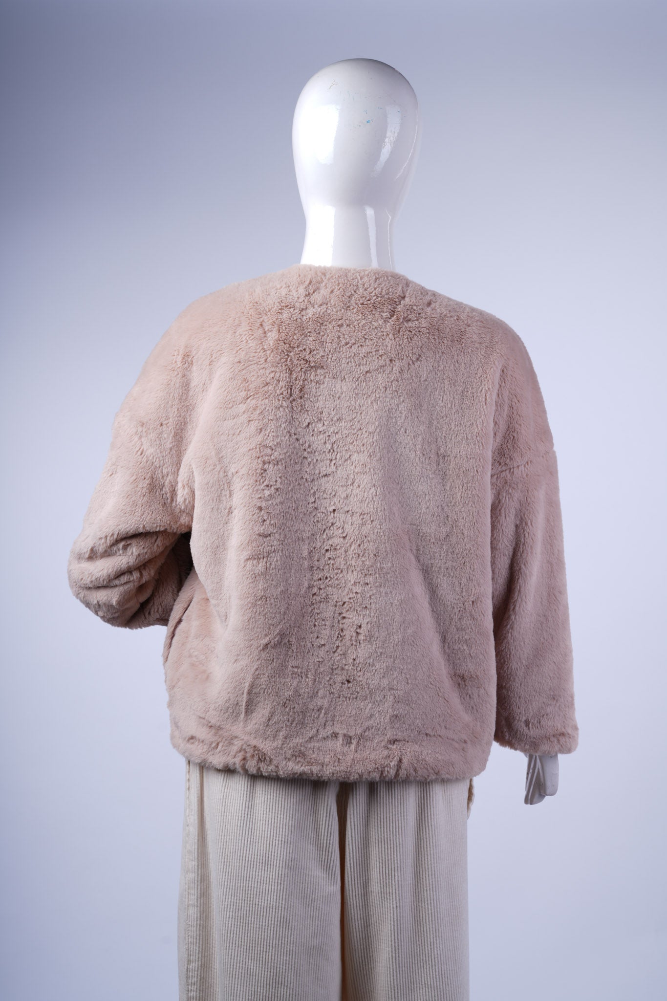 RAY CASSIN - Light Brown Faux Fur Jacket