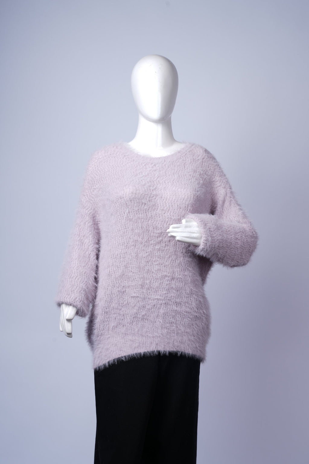 women's cozy light purple sweater ideal for comfortable layering.