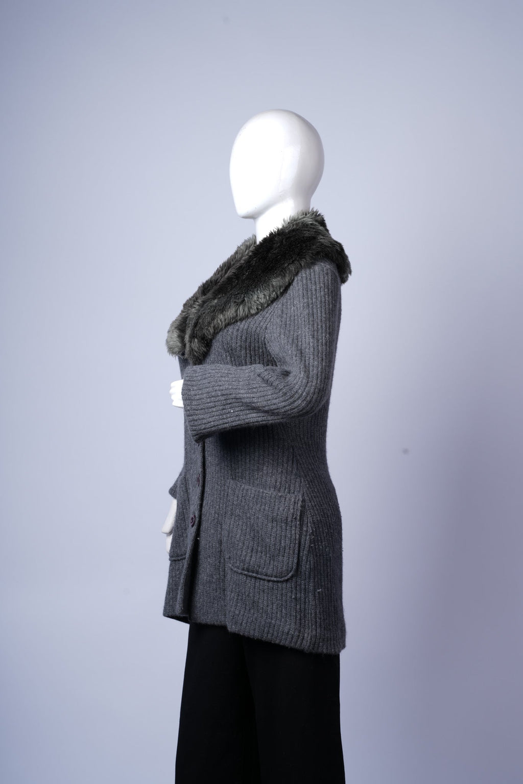 Stylish layered cardigan perfect for pairing with winter outfits.