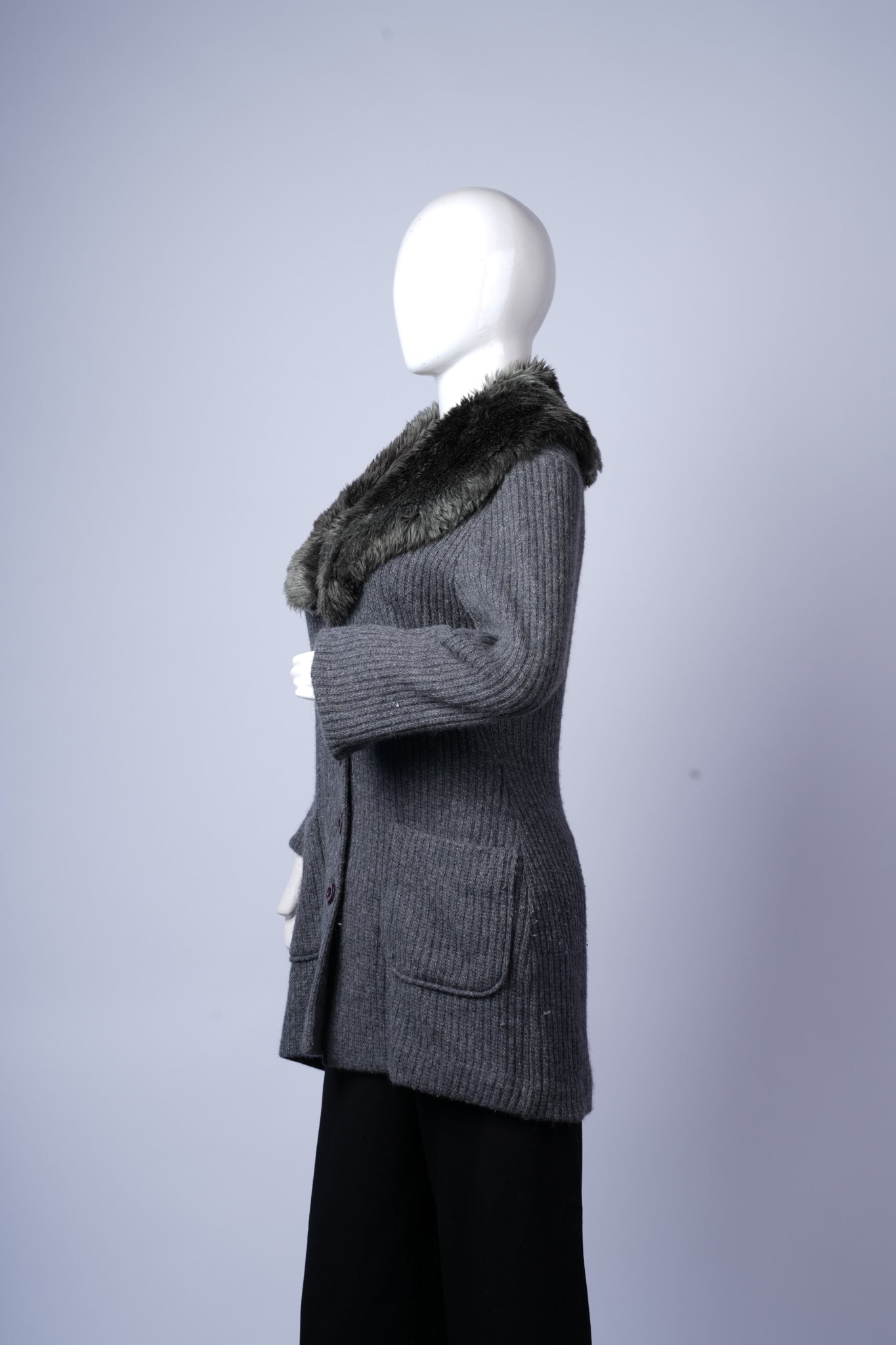 Stylish layered cardigan perfect for pairing with winter outfits.