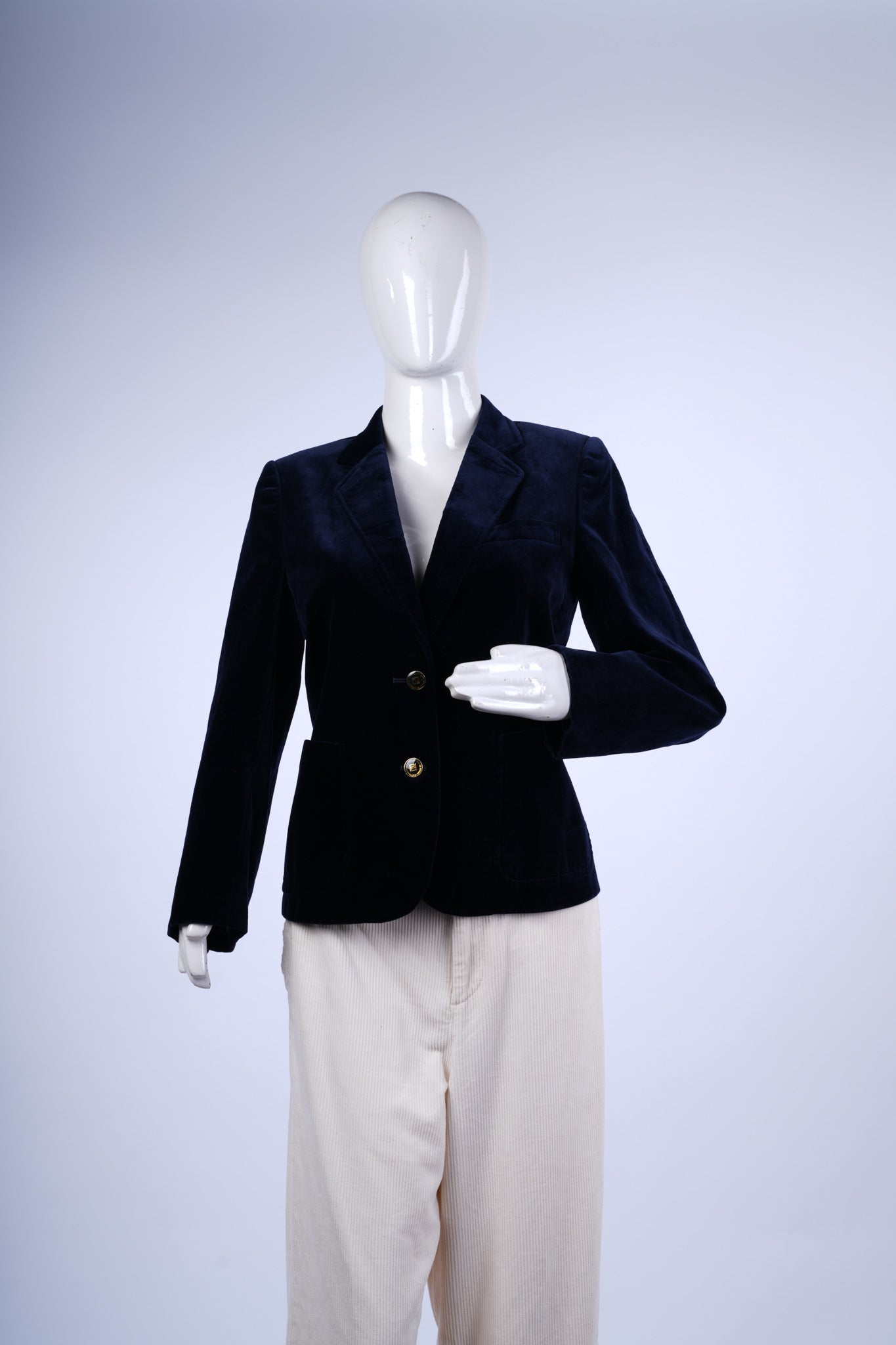 BRUNO PIATTELLI - Single-Breasted Velvet Blazer