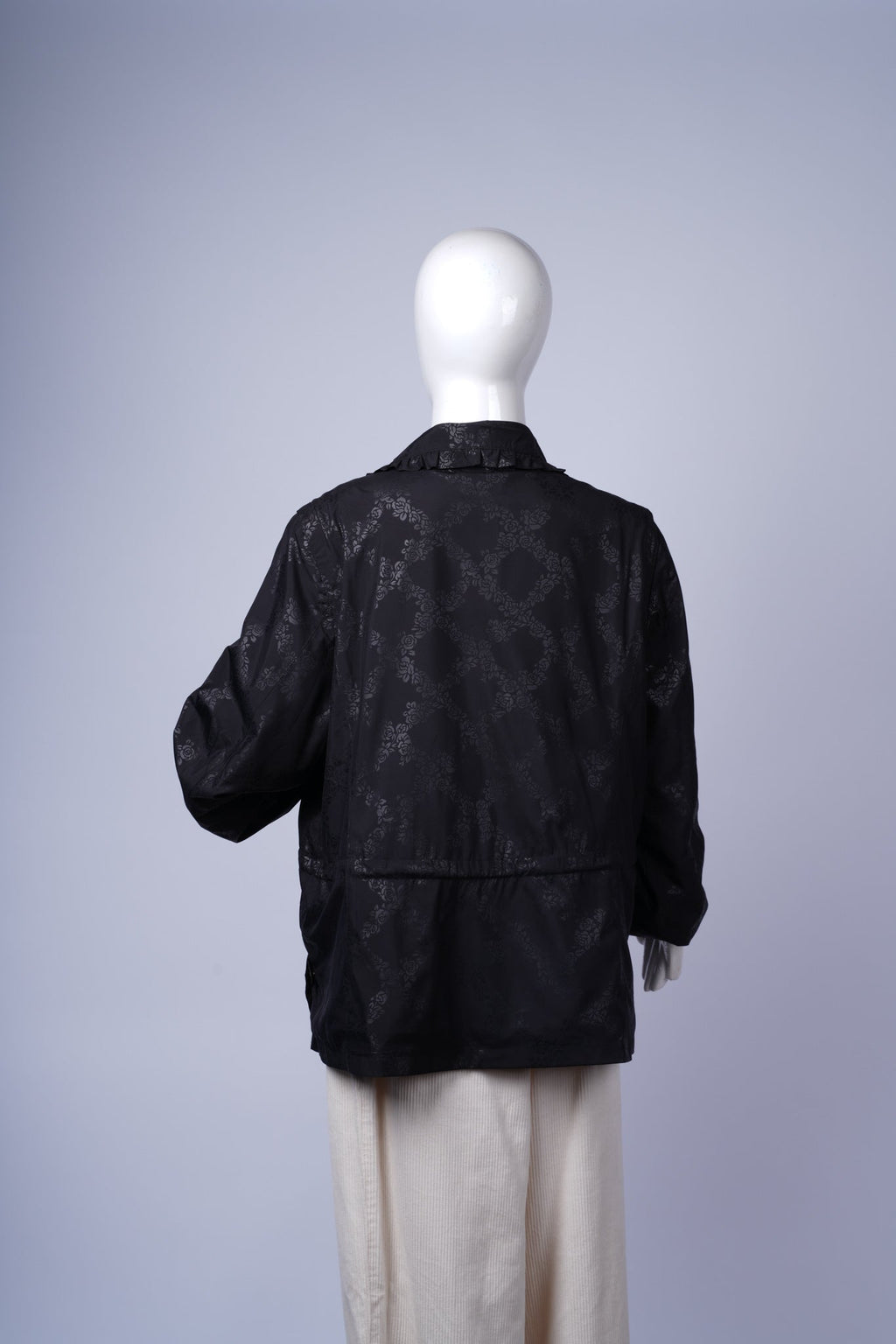 women's patterned jacket perfect for layering during mild weather.