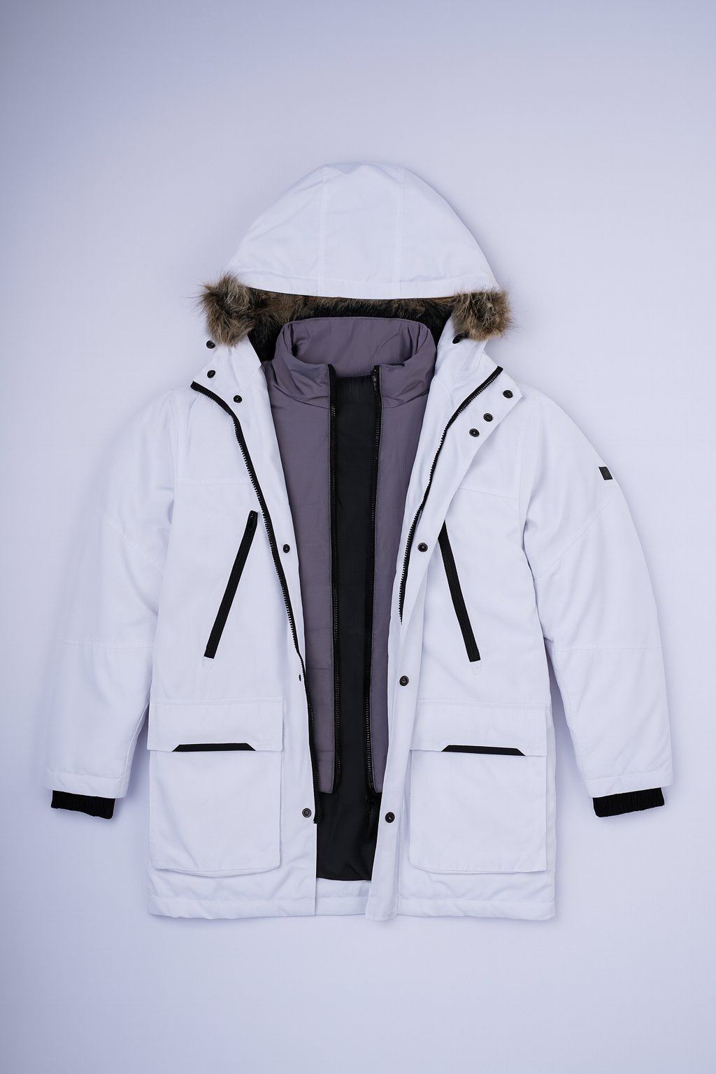 Black Suede Jacket with Leather Collar