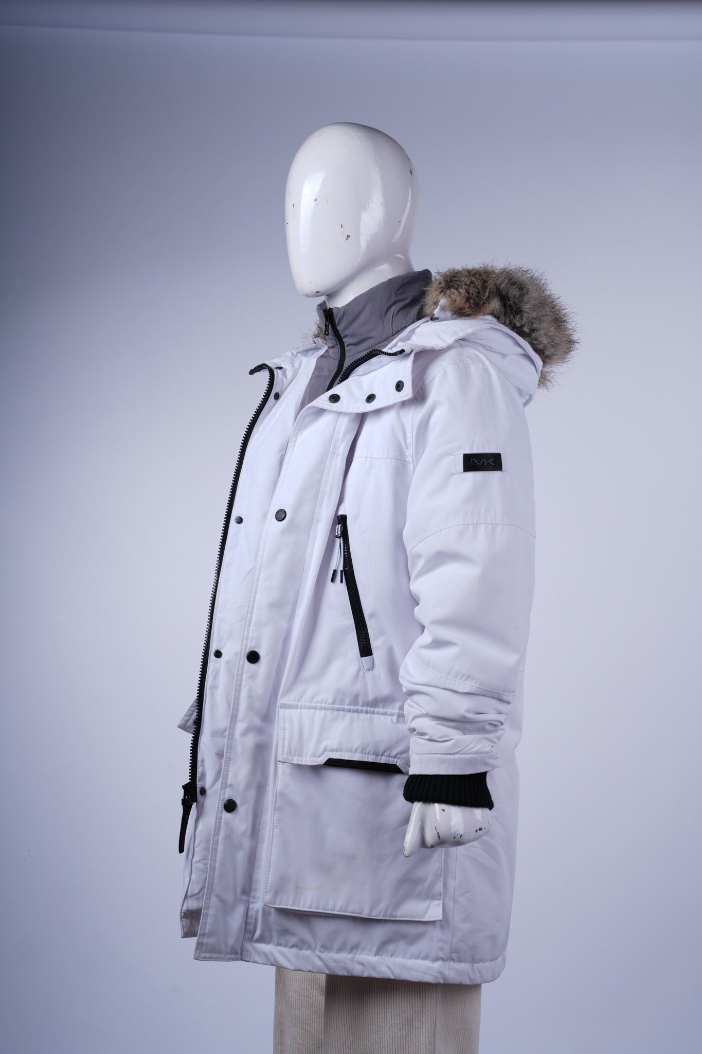 Black Suede Jacket with Leather Collar