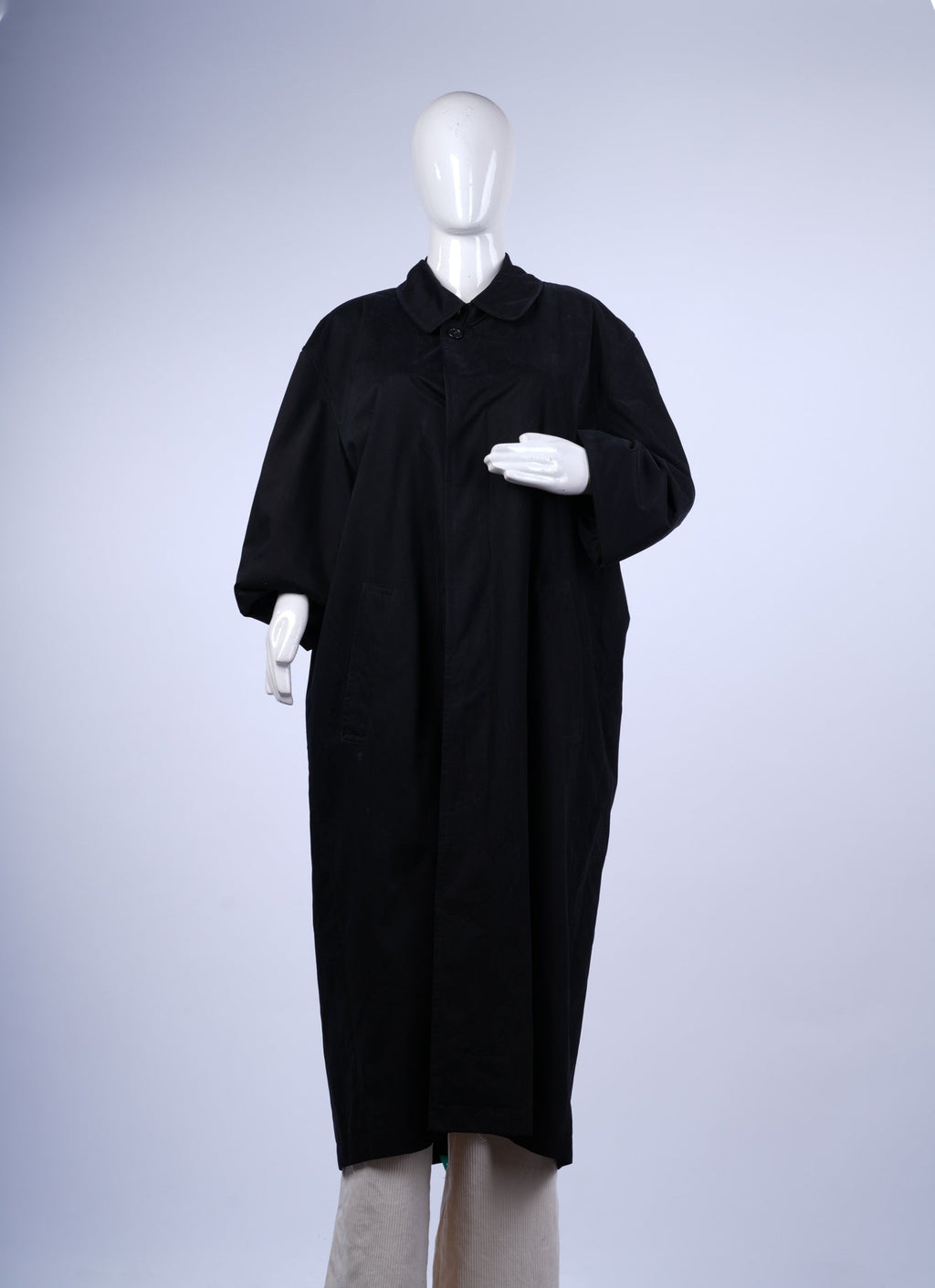 CERRUTI - Classic Black Full-Length Coat