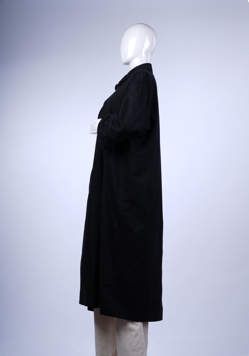 CERRUTI - Classic Black Full-Length Coat
