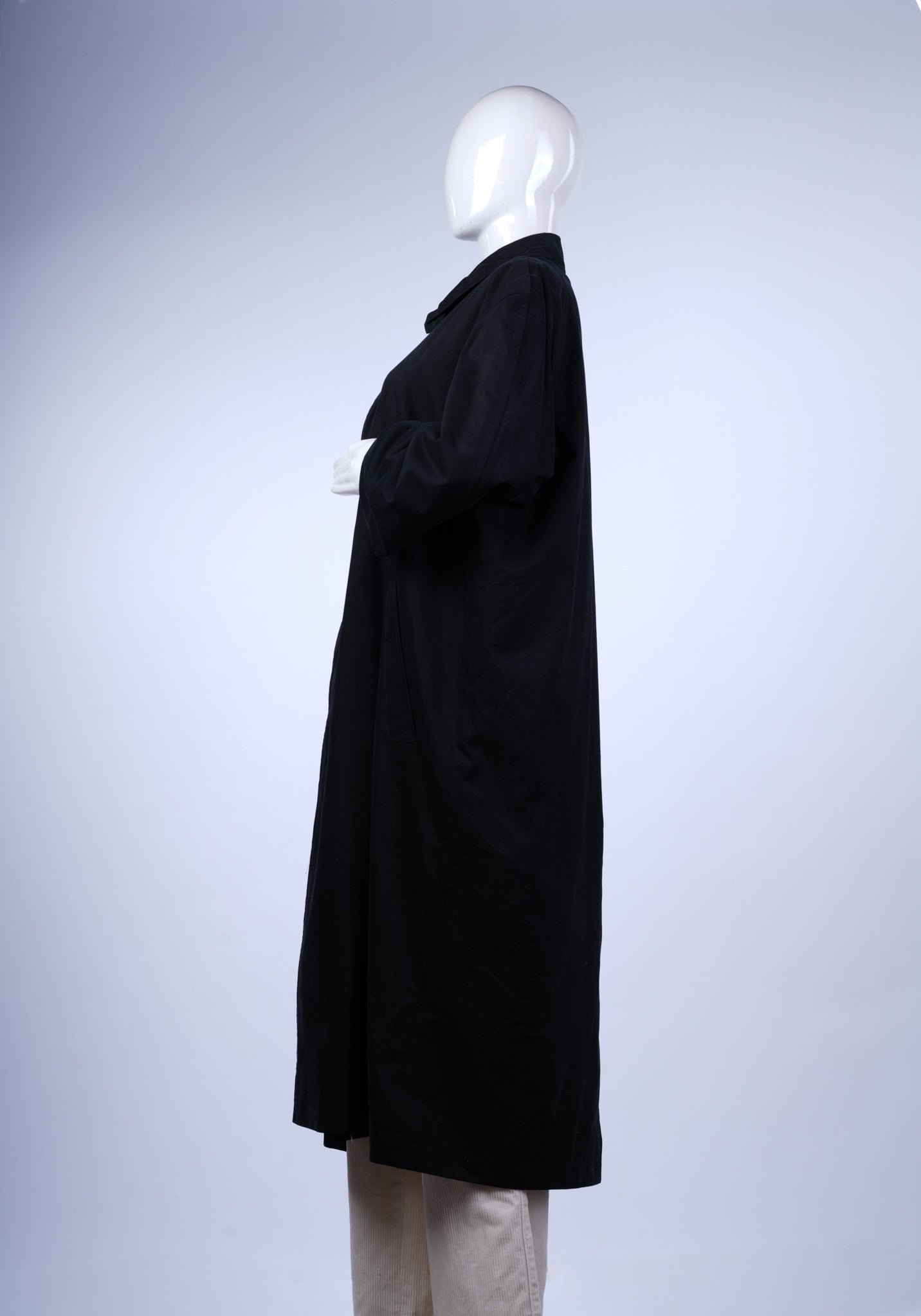CERRUTI - Classic Black Full-Length Coat
