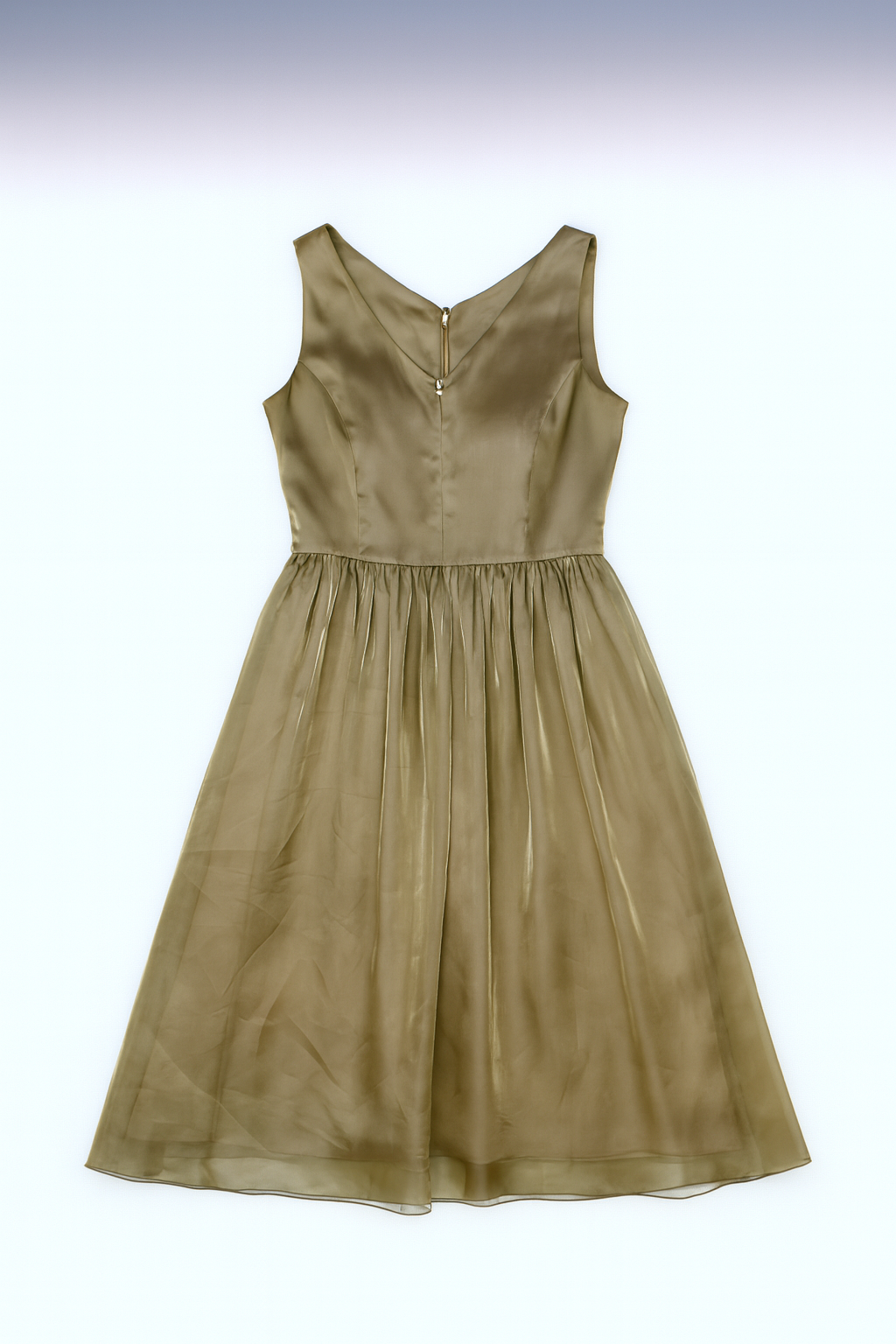 Gold Shimmer Fit & Flare Dress