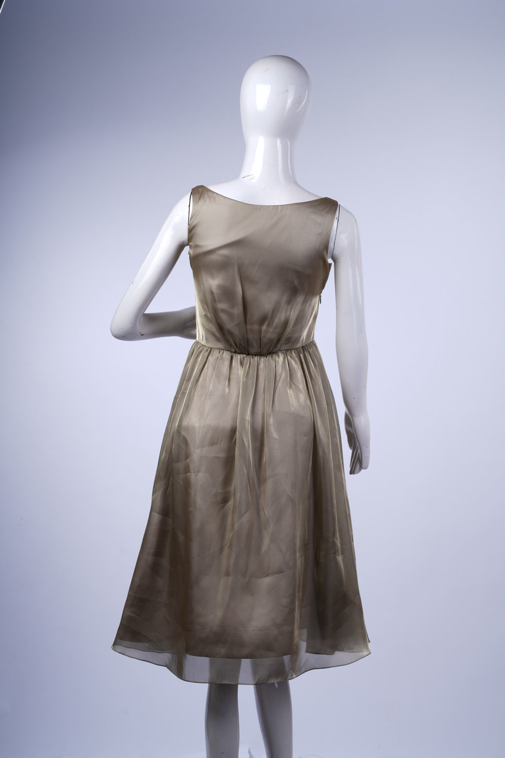 Gold Shimmer Fit & Flare Dress