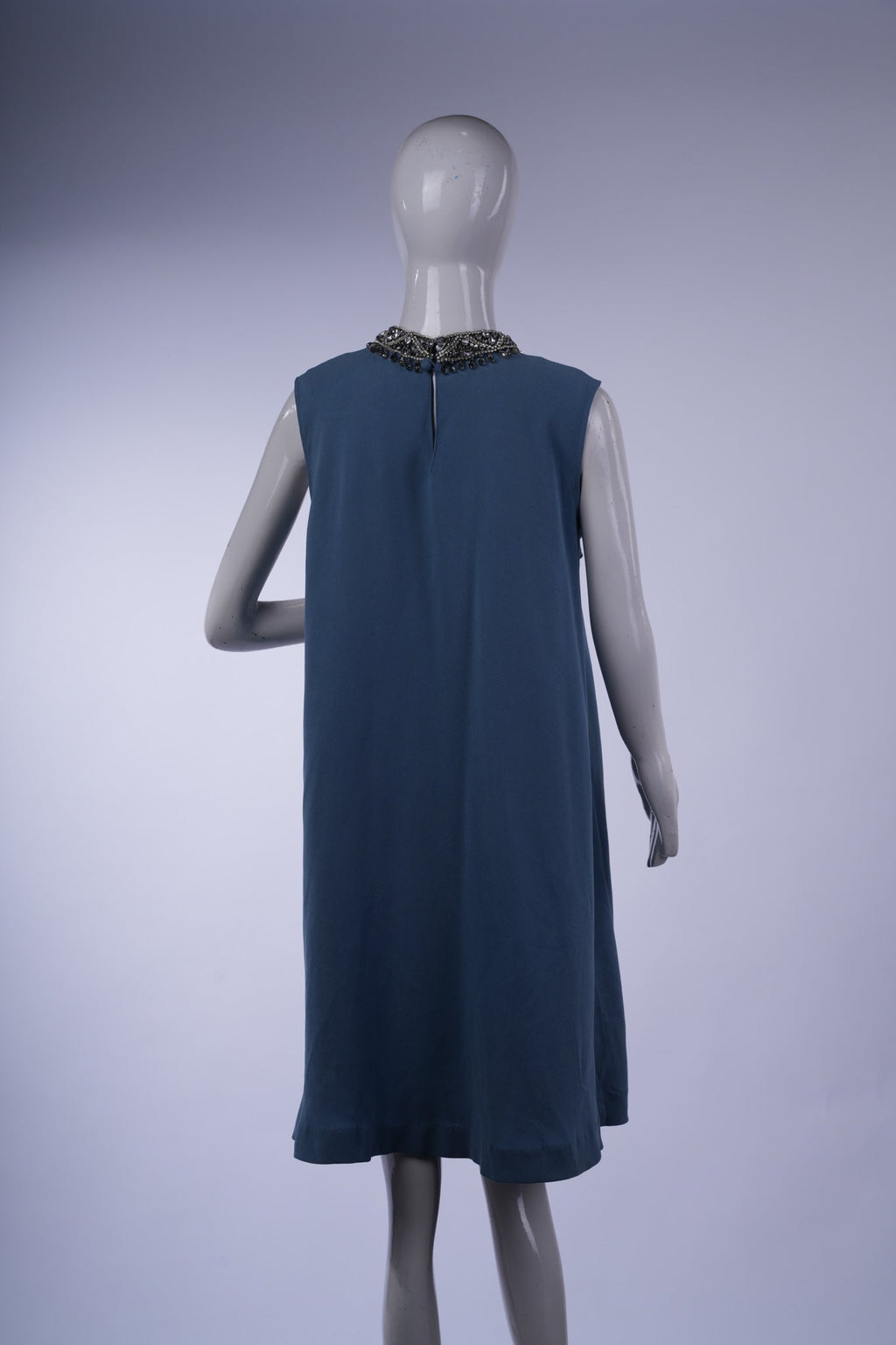 DIAGRAM - Sleeveless Blue Embellished Dress