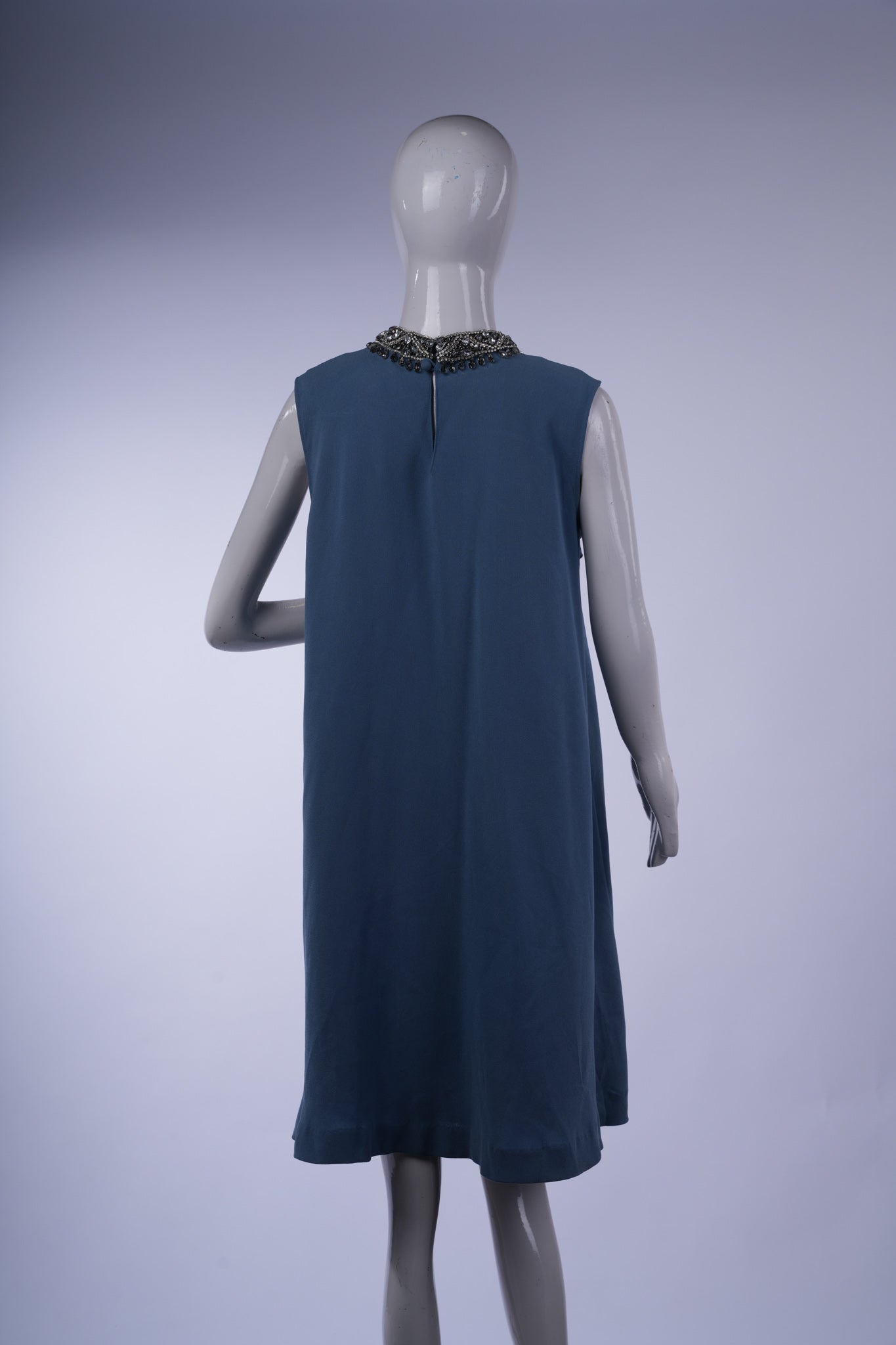 DIAGRAM - Sleeveless Blue Embellished Dress