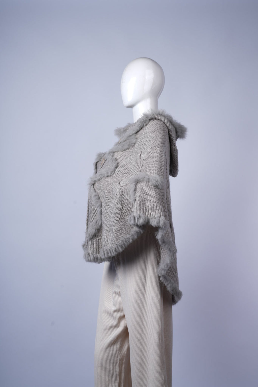 ANGE - Cable-Knit Poncho