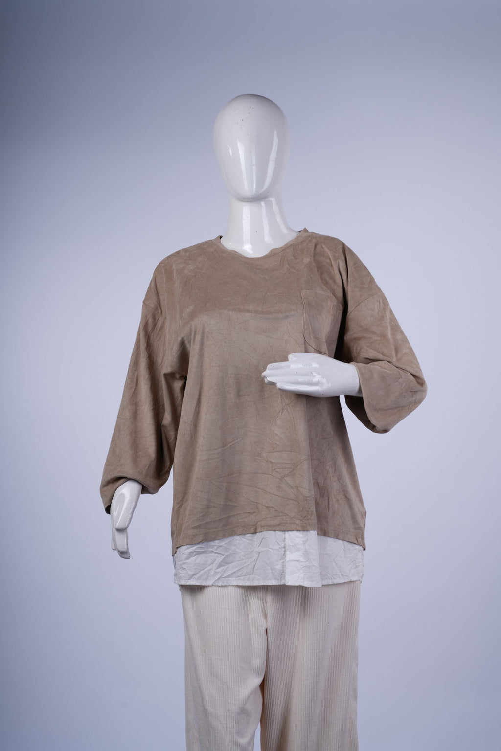 URBAN RESEARCH - Suede Leather T-Shirt