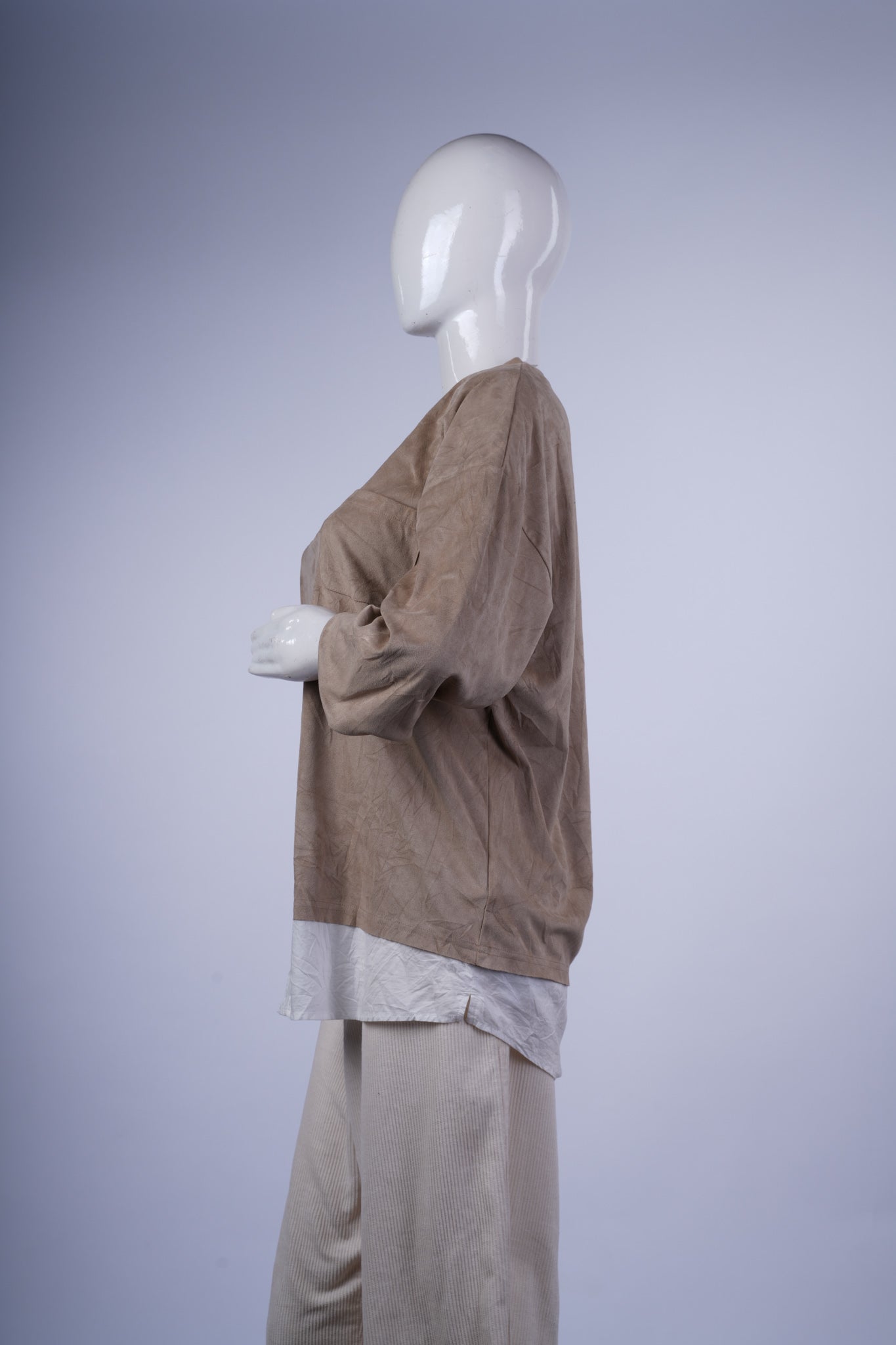 URBAN RESEARCH - Suede Leather T-Shirt