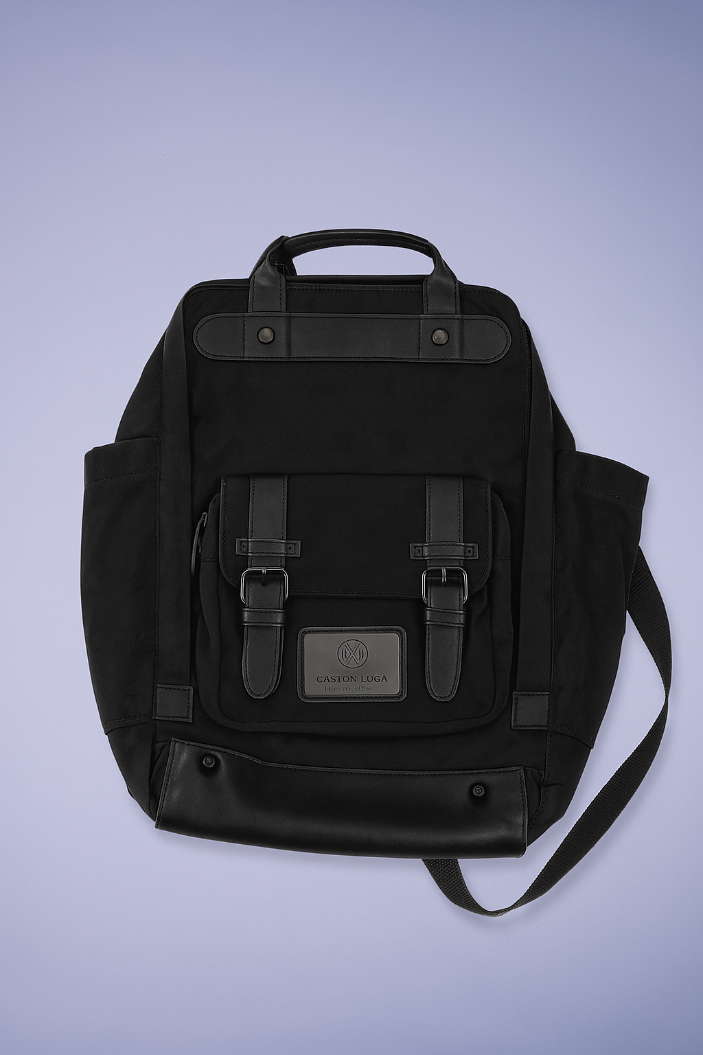 Gaston Luga Black Vegan Scandinavian Backpack