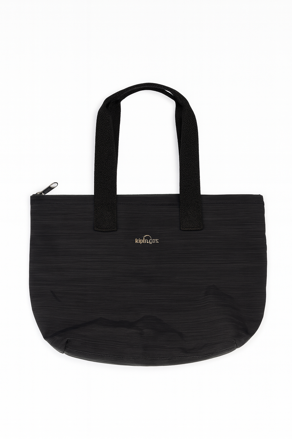 Kipling Black Lightweight Crinkled Nylon Tote Bag
