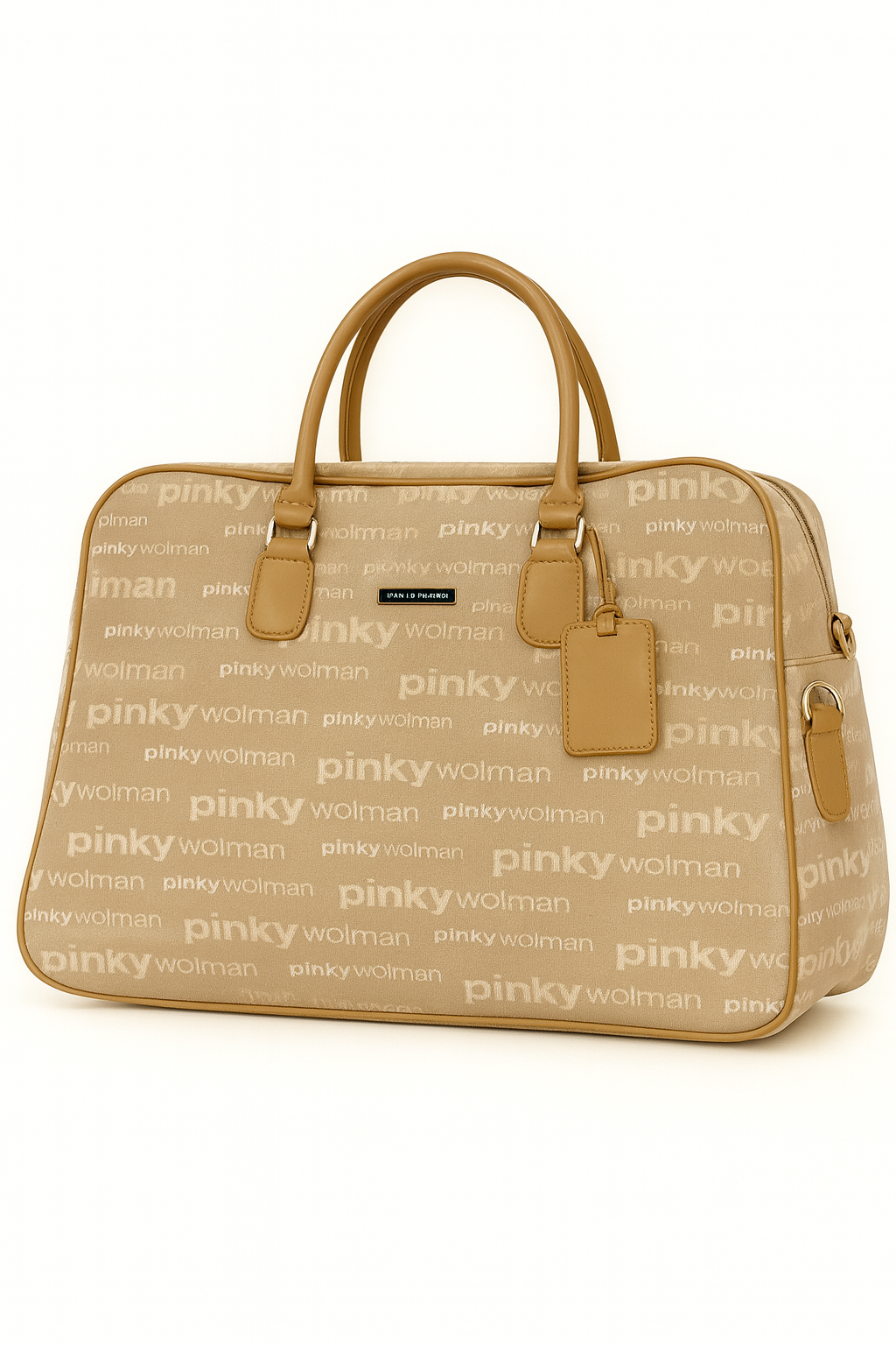 Pinky Wolman Beige Logo Tote
