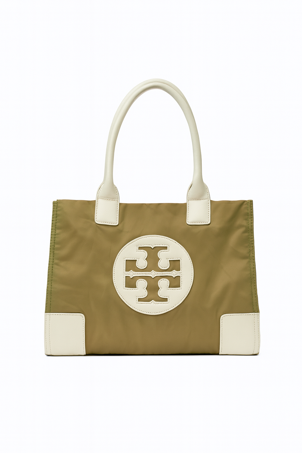 Tory Burch Ella Light Beige Recycled Nylon Tote Bag