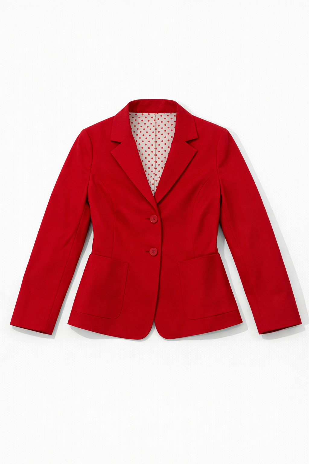 Single-button tailored wool blazer with notched lapels and structured fit