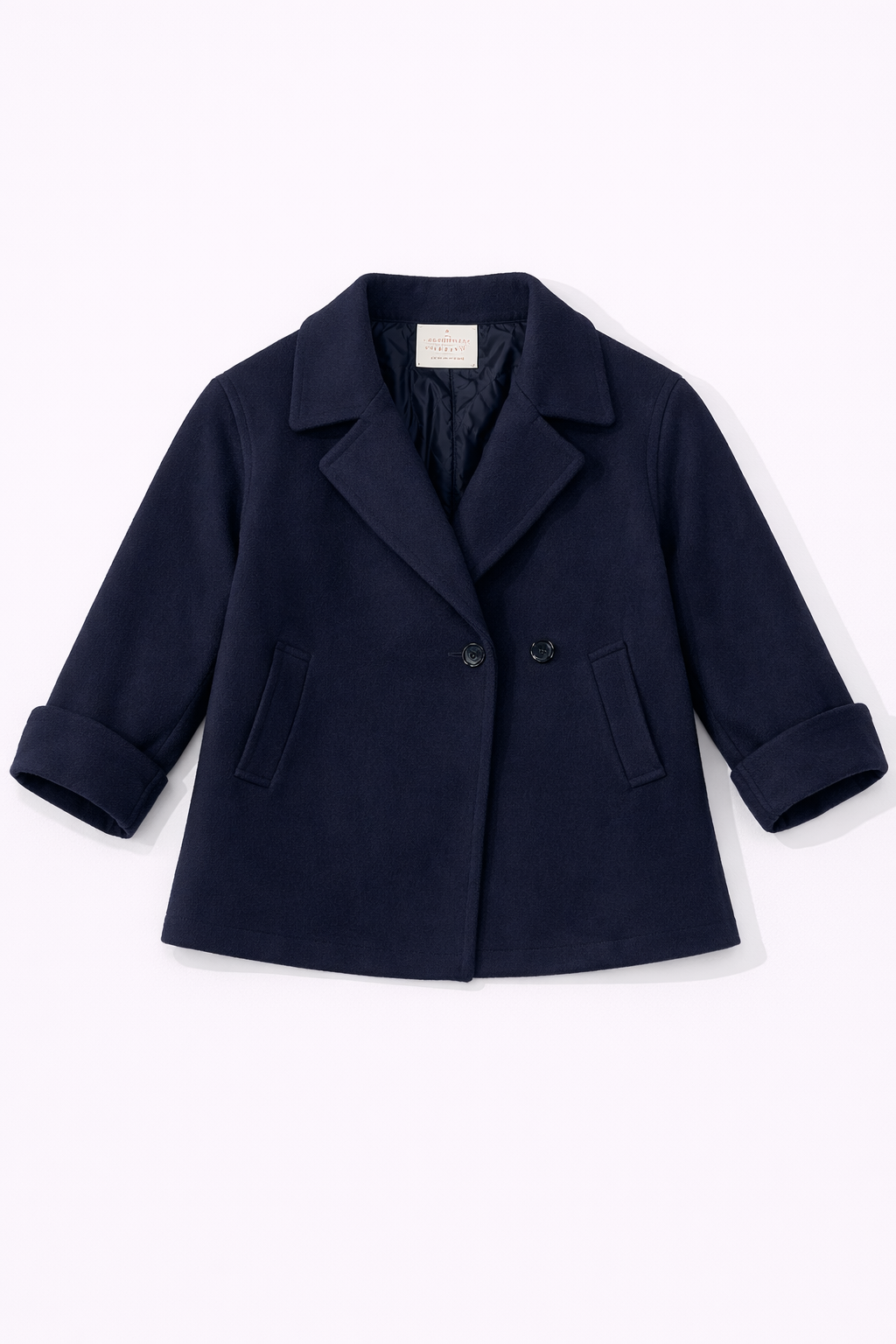 Blue wool double-breasted jacket