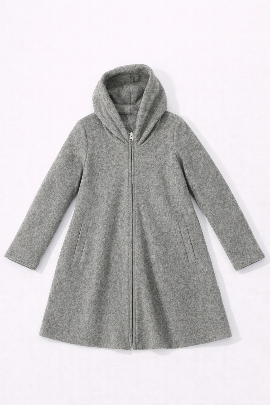 Grey longline tailored coat