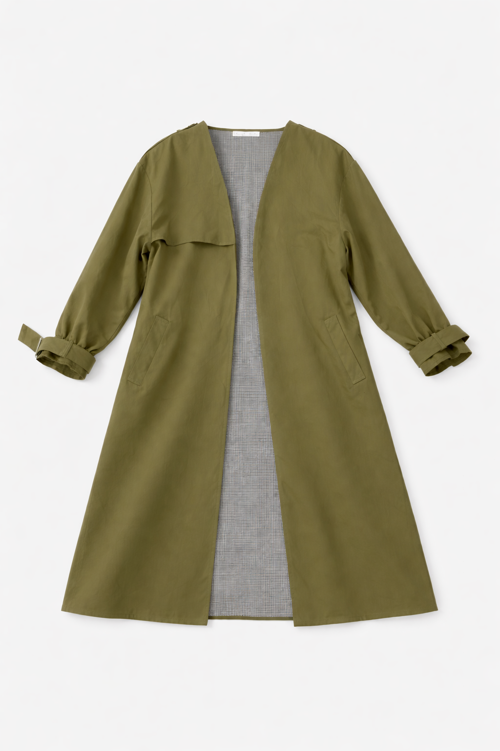 Black oversized long trench coat