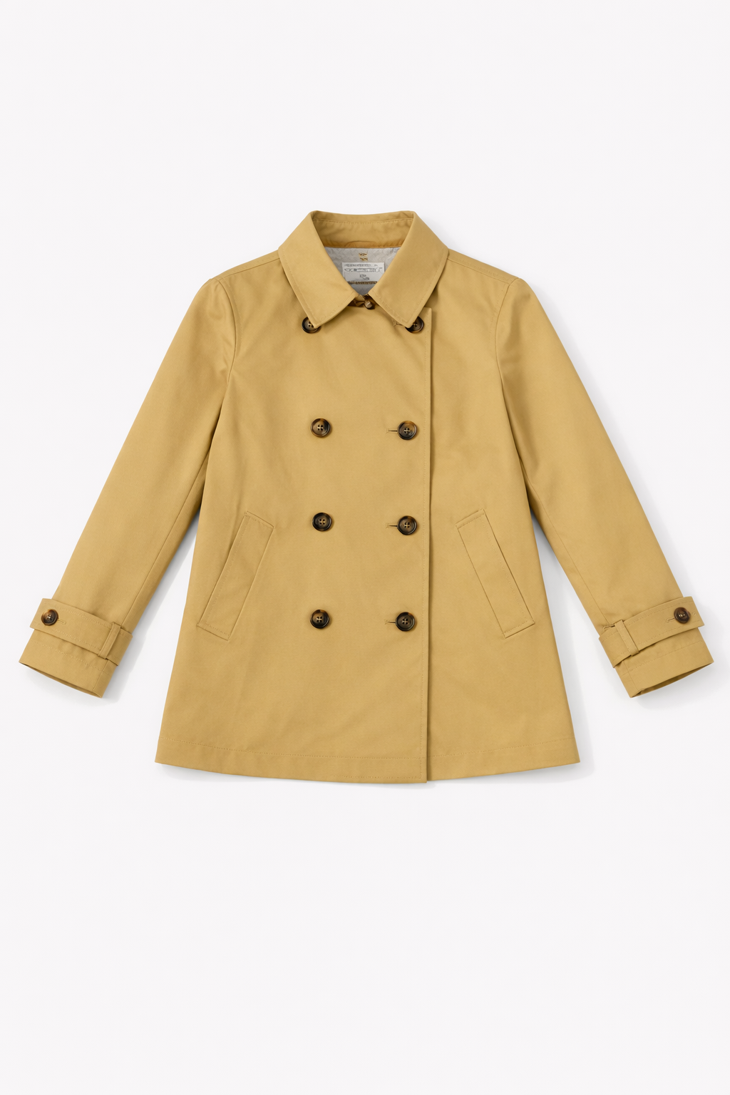 Dark double-breasted pea coat