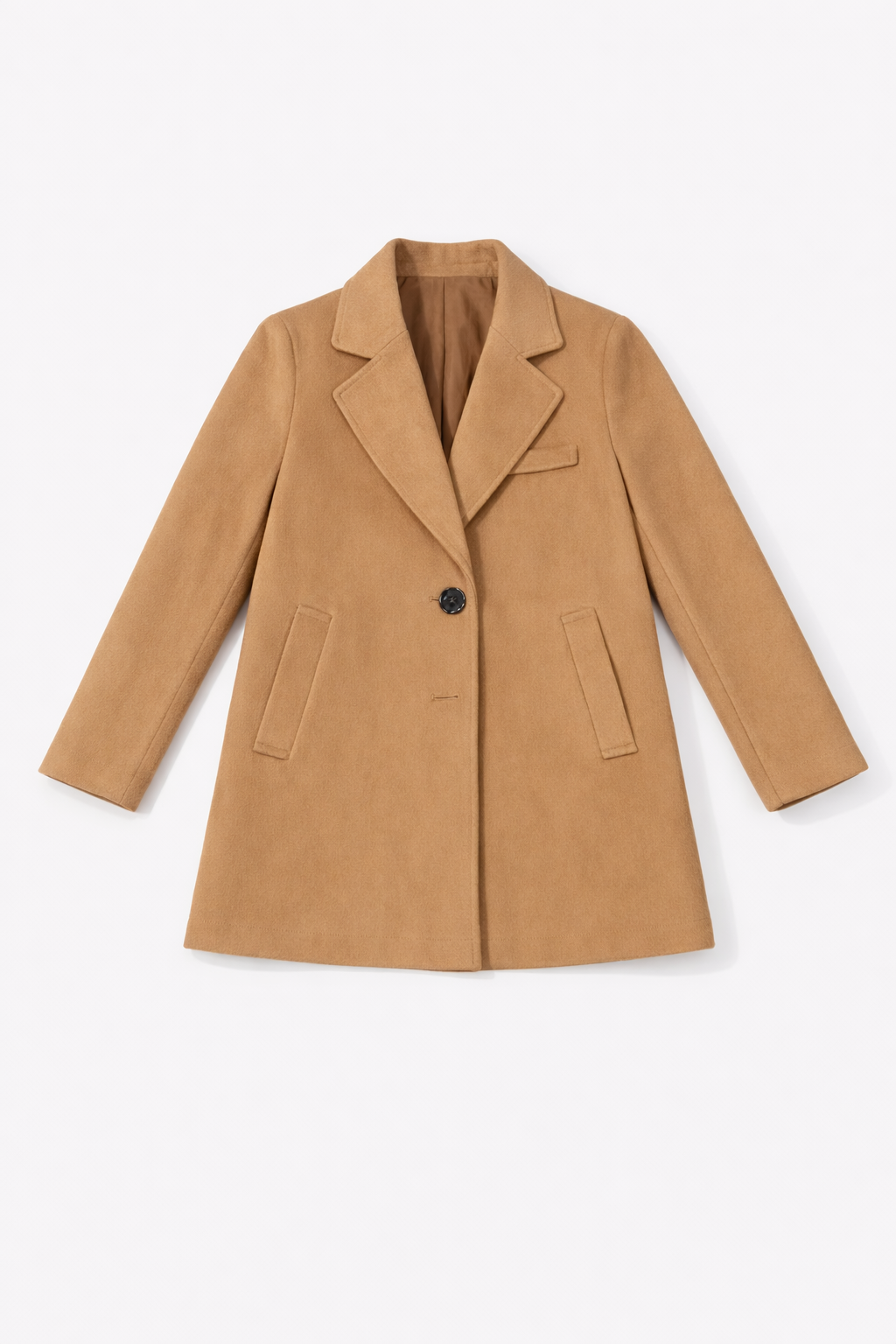 Beige long belted coat