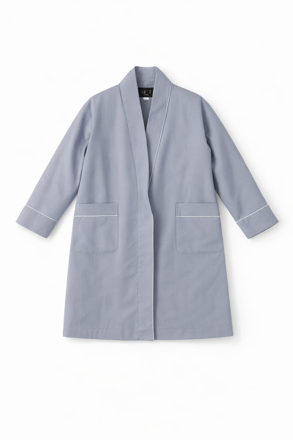 Light blue shawl collar robe