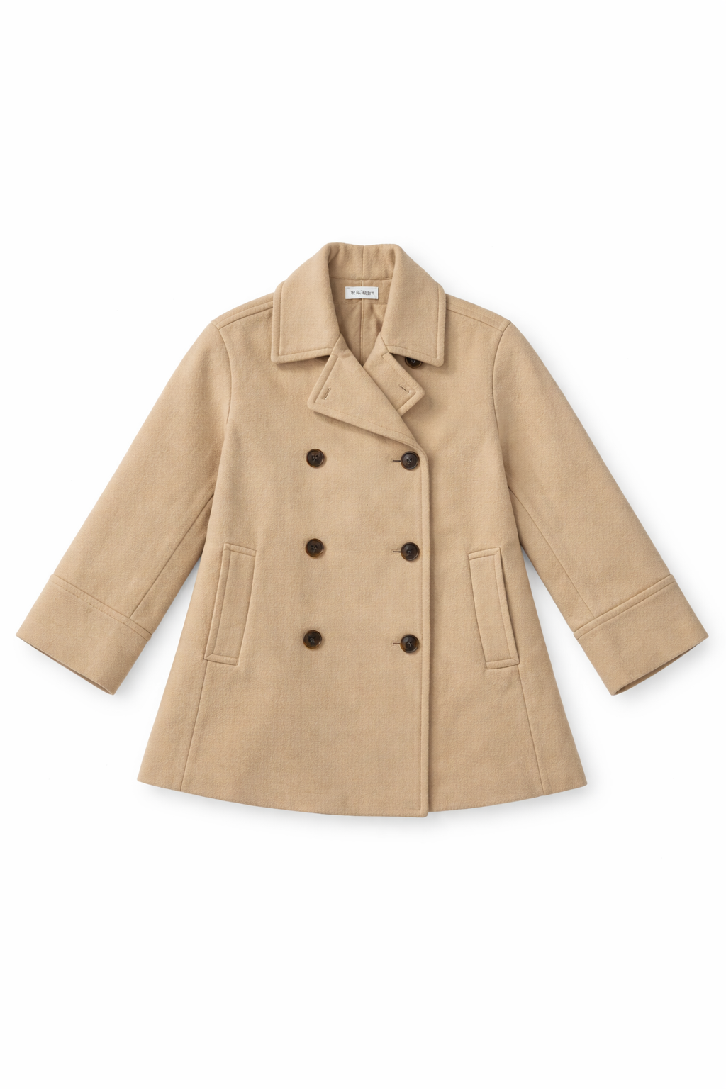 L.L.Bean lambswool peacoat with classic double breasted front