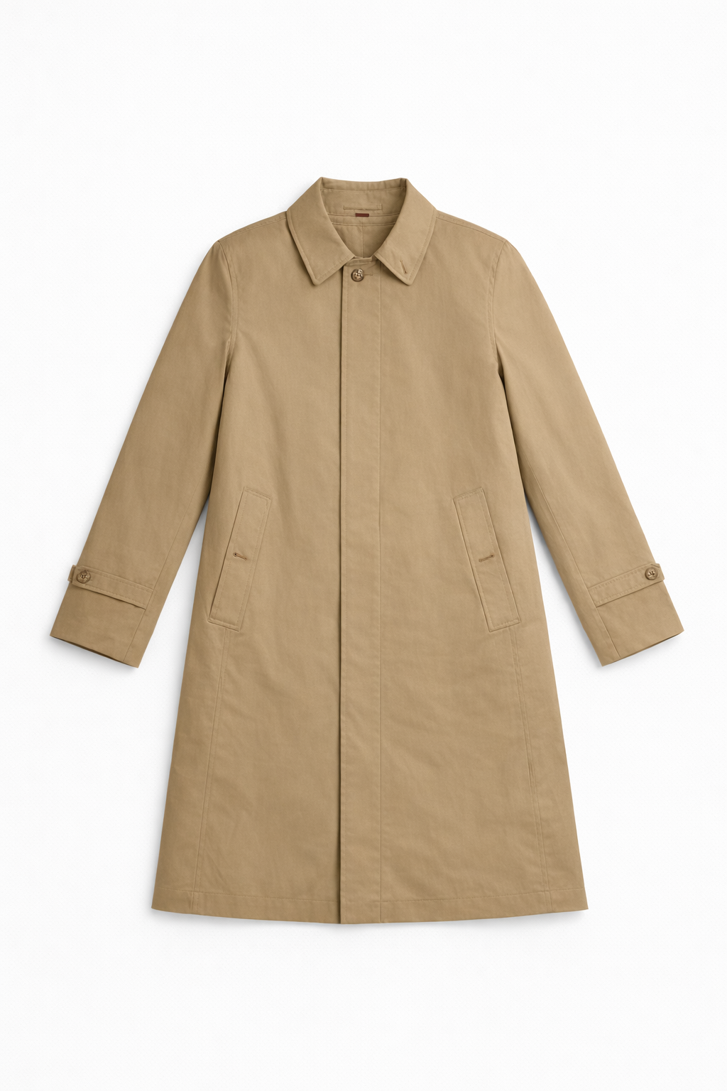 Hugo Boss water repellent coat with concealed front and structured collar