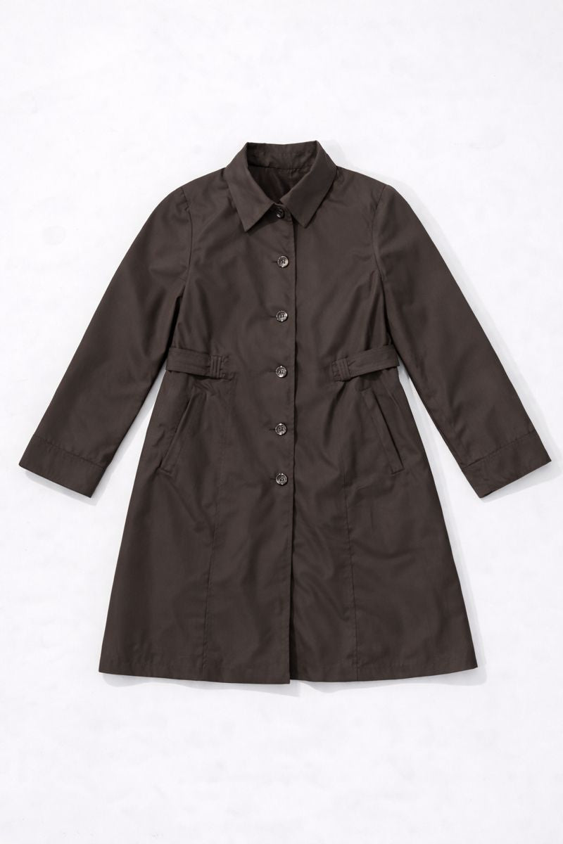 Celine beige single-breasted classic trench coat