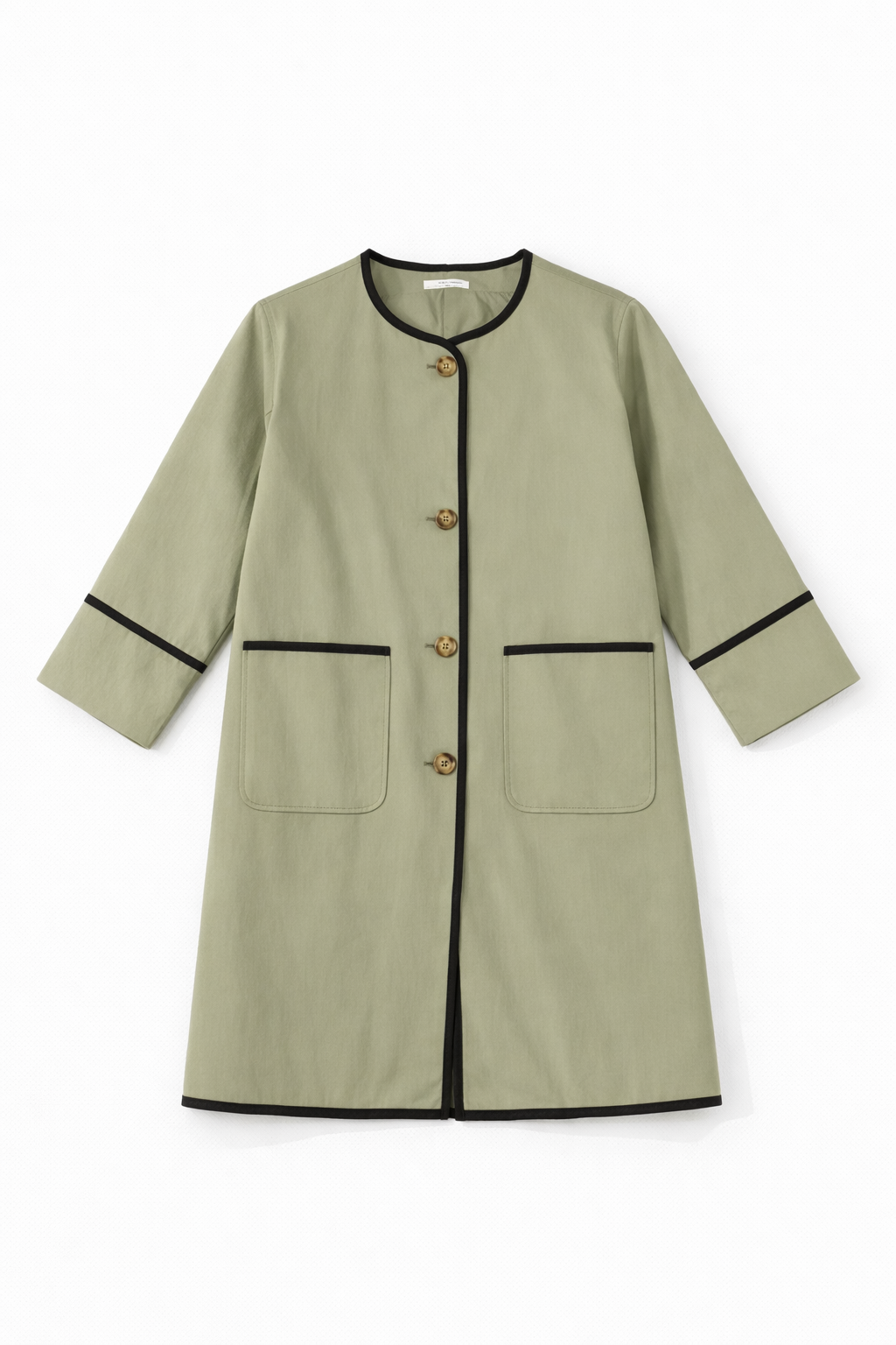 Camel belted wrap coat with relaxed draped silhouette