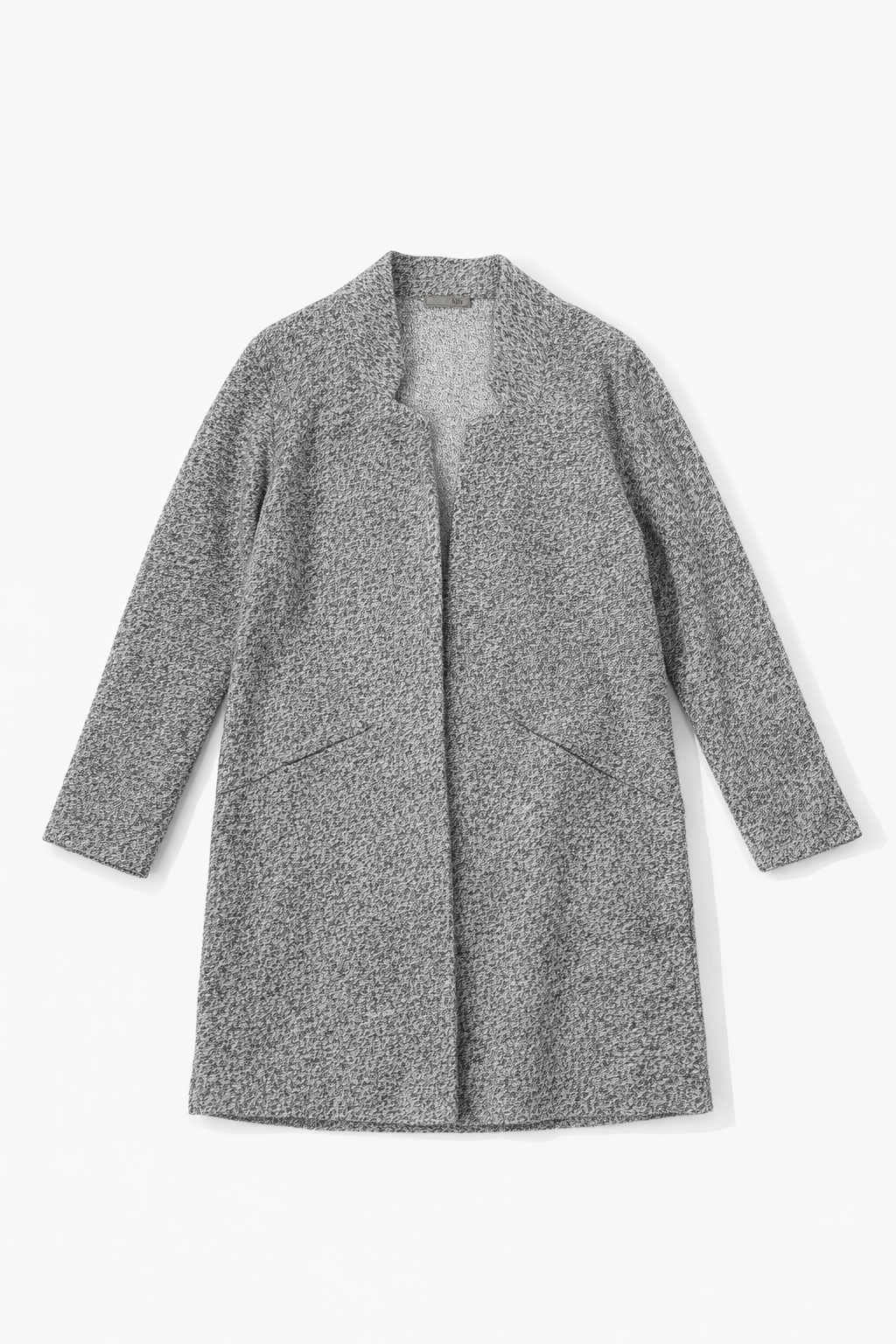 Long hooded puffer coat with insulated padding and sleek design