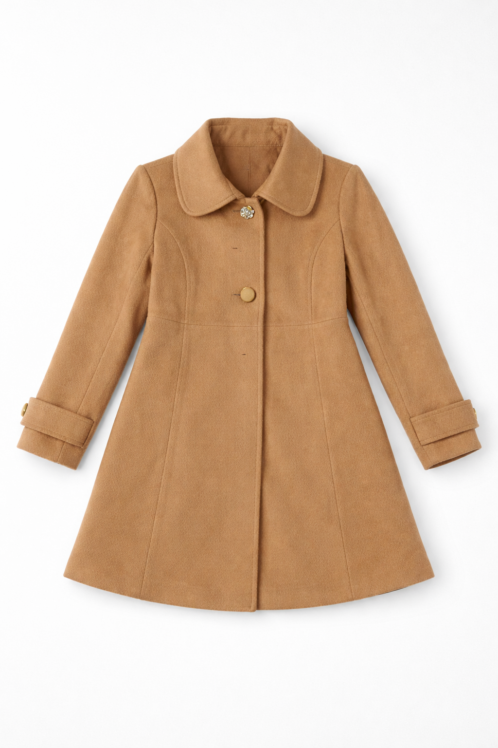 Black military style coat with structured tailored silhouette