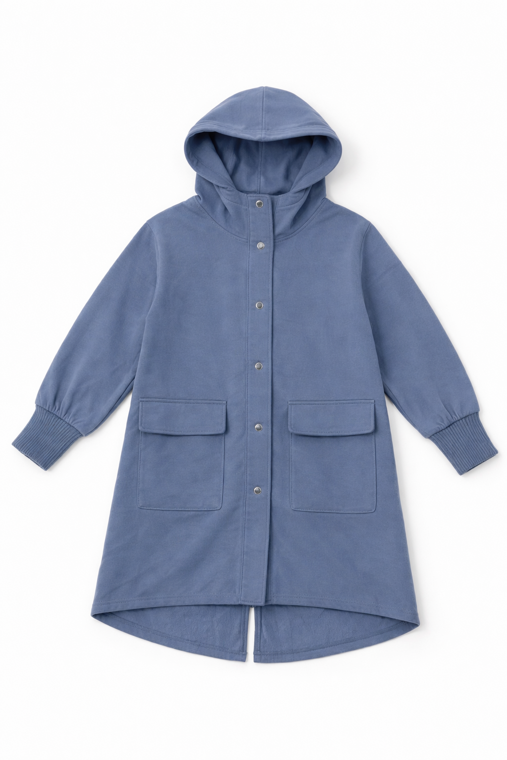 Charcoal wool blend wrap coat with self tie belt