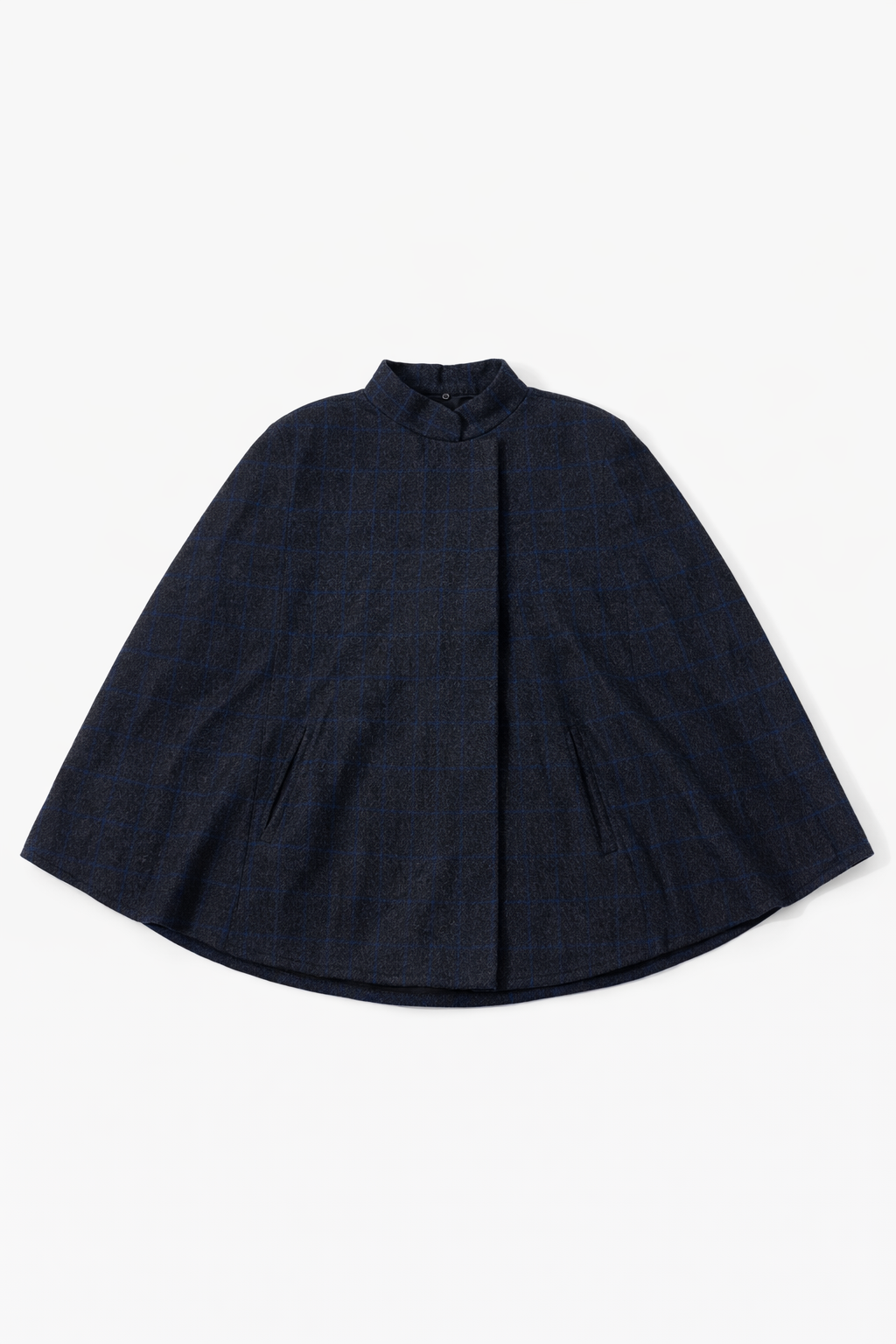 Black minimal tailored coat with structured silhouette